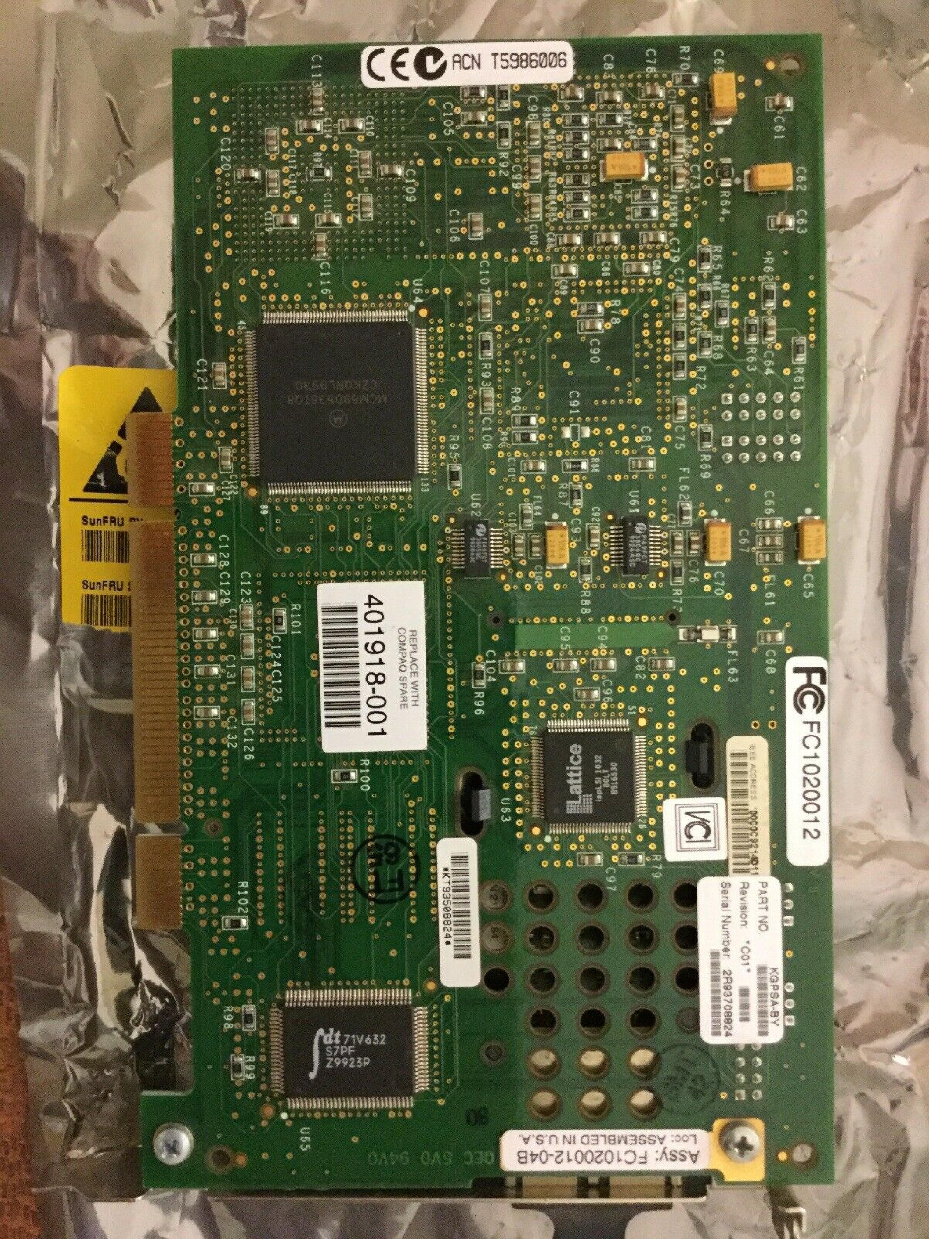 COMPAQ / HEWLETT PACKARD / HP 401918-001 PCI FIBRE HOST ADAPTER STRONGARM