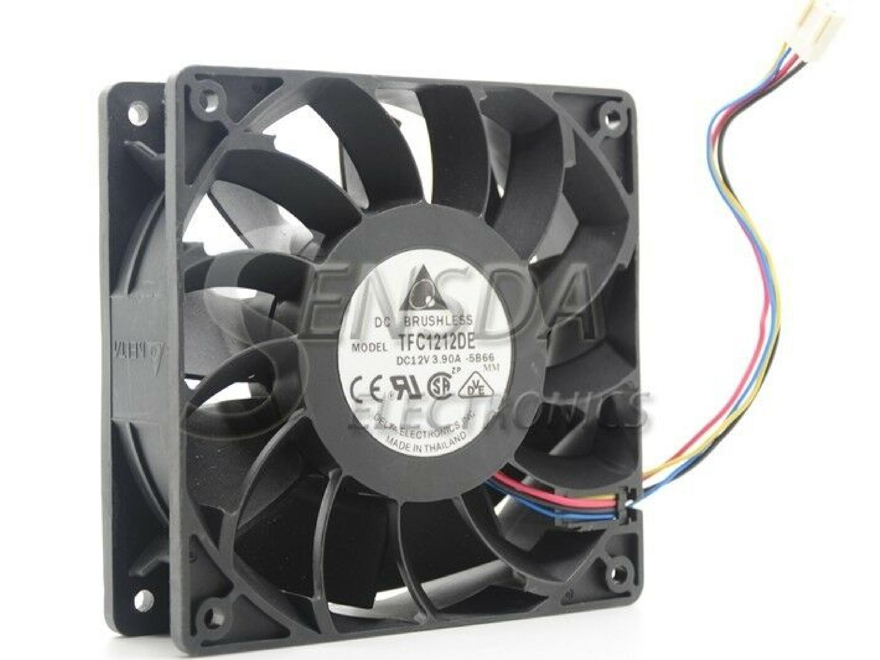 DELTA ELECTRONICS TFC1212DE 12V DC 3.9A BRUSHLESS 120MM X 38MM 8 PIN, 252CFM