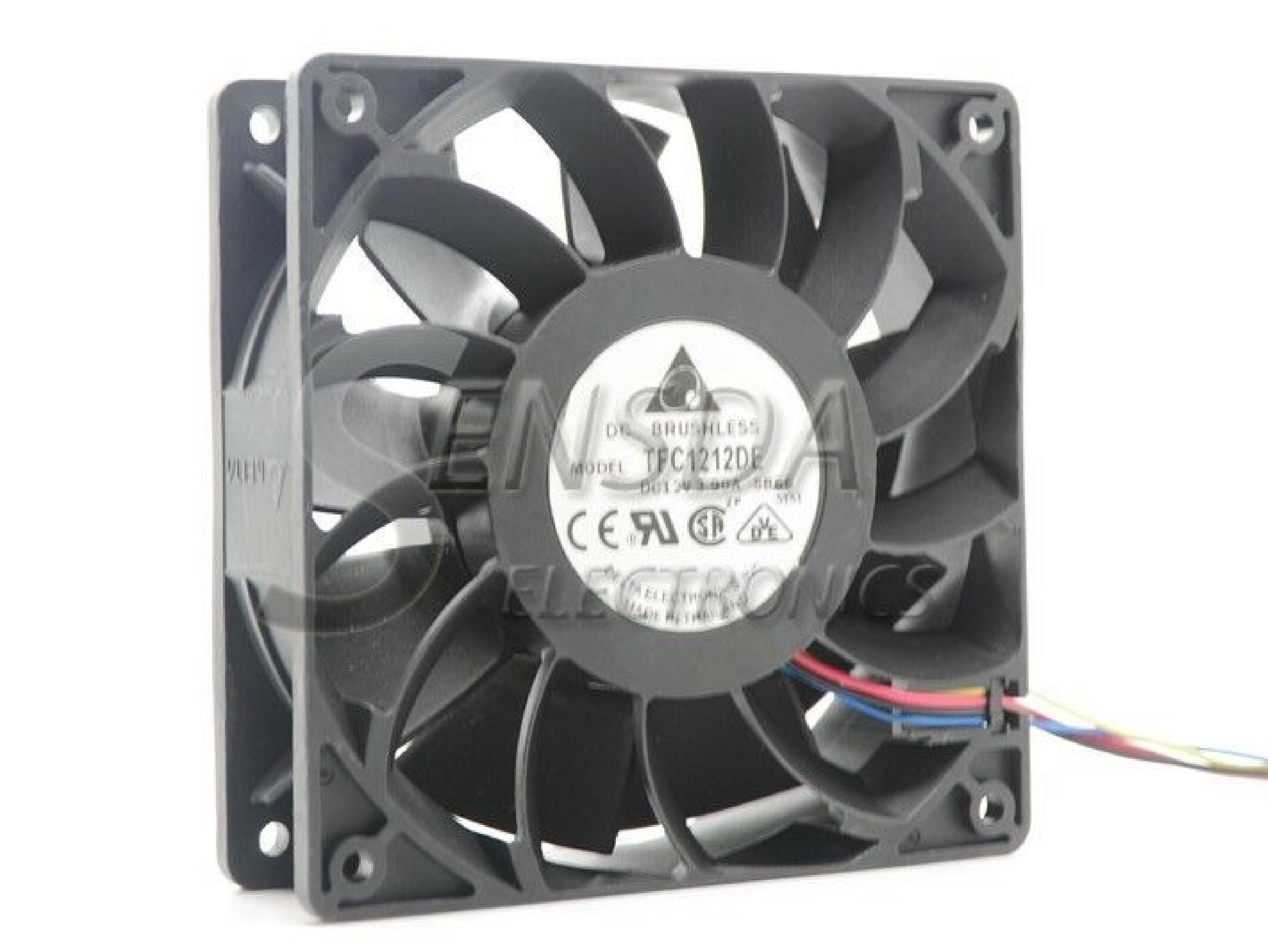 DELTA ELECTRONICS TFC1212DE 12V DC 3.9A BRUSHLESS 120MM X 38MM 8 PIN, 252CFM