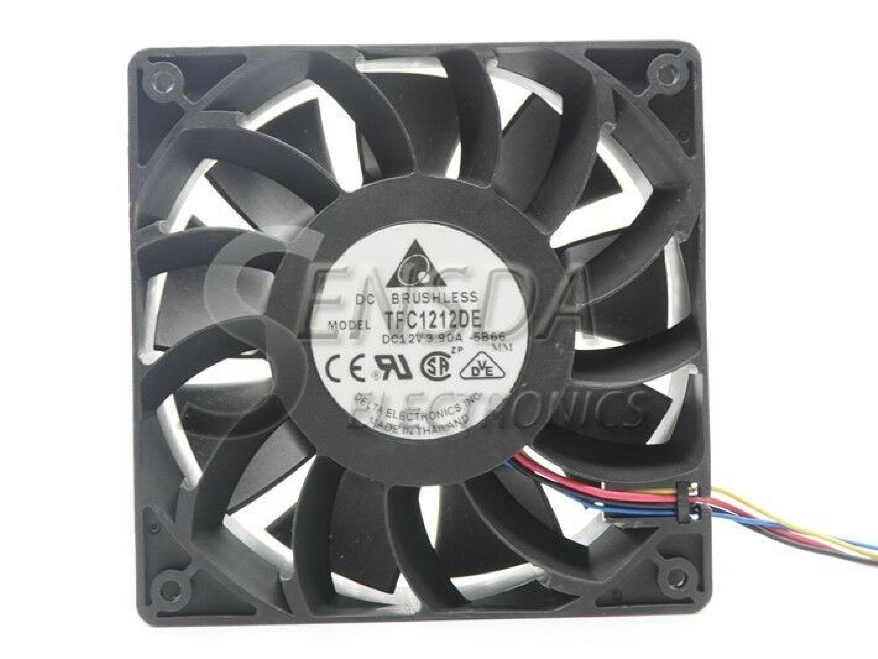 DELTA ELECTRONICS TFC1212DE 12V DC 3.9A BRUSHLESS 120MM X 38MM 8 PIN, 252CFM