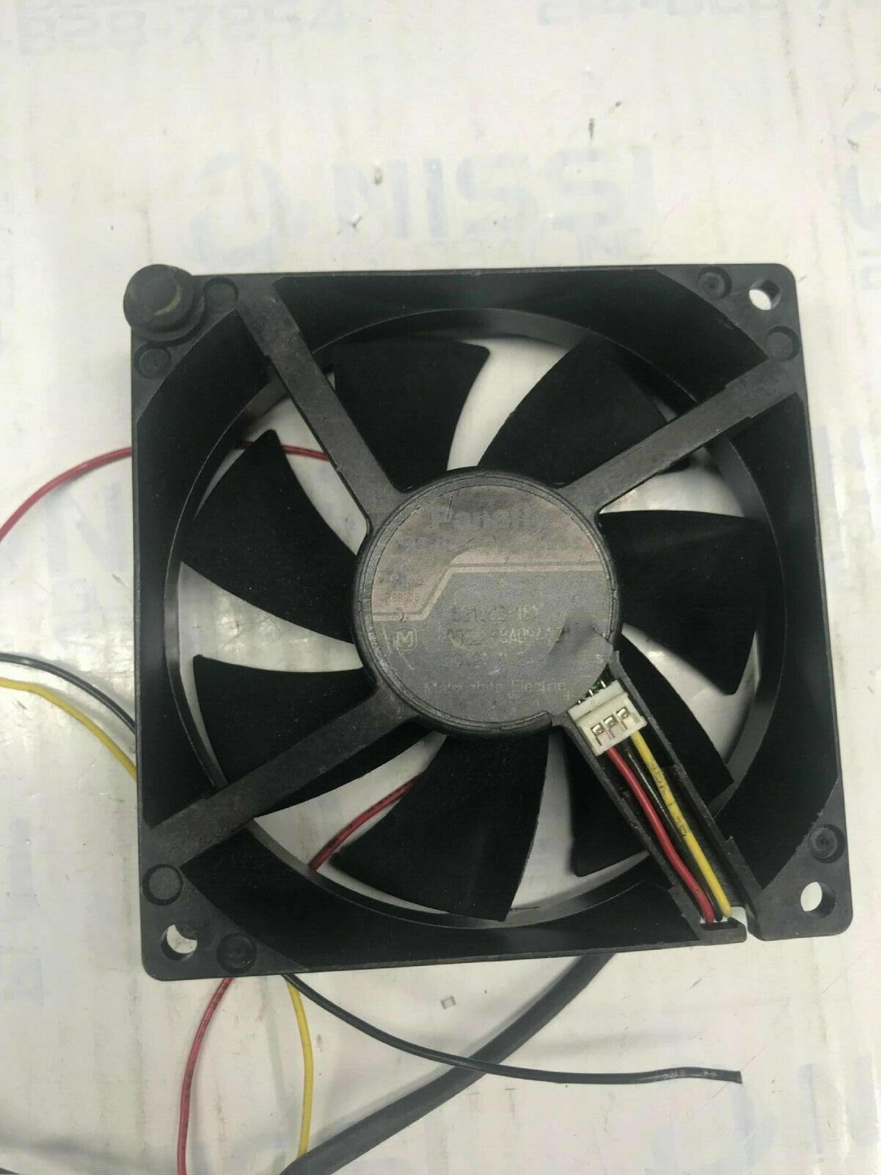 PANAFLO / MATSUSHITA FBA09A12M 92X25MM MEDIUM OUTPUT FBA09A12M /NMB-MAT HYDRO-WAVE 92MM BEARING CASE FAN 4-PIN MED SPEED 92X92X25MM 3 PIN 12VDC 0.2AMP FBA09A12M-1BX 48.0CFM W/ 3-PIN 12V 0.24AMP