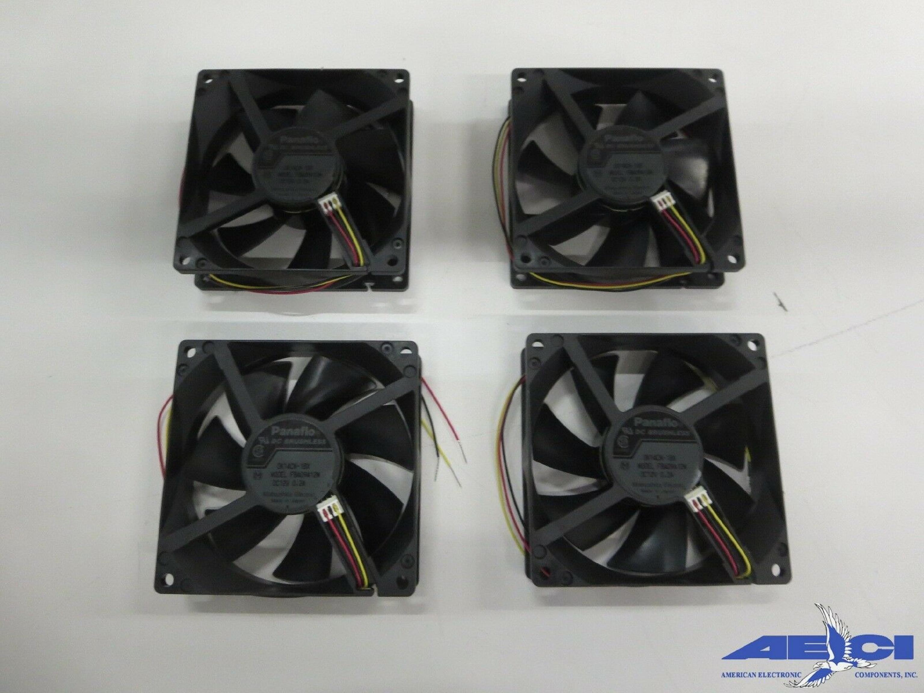 PANAFLO / MATSUSHITA FBA09A12M 92X25MM MEDIUM OUTPUT FBA09A12M /NMB-MAT HYDRO-WAVE 92MM BEARING CASE FAN 4-PIN MED SPEED 92X92X25MM 3 PIN 12VDC 0.2AMP FBA09A12M-1BX 48.0CFM W/ 3-PIN 12V 0.24AMP