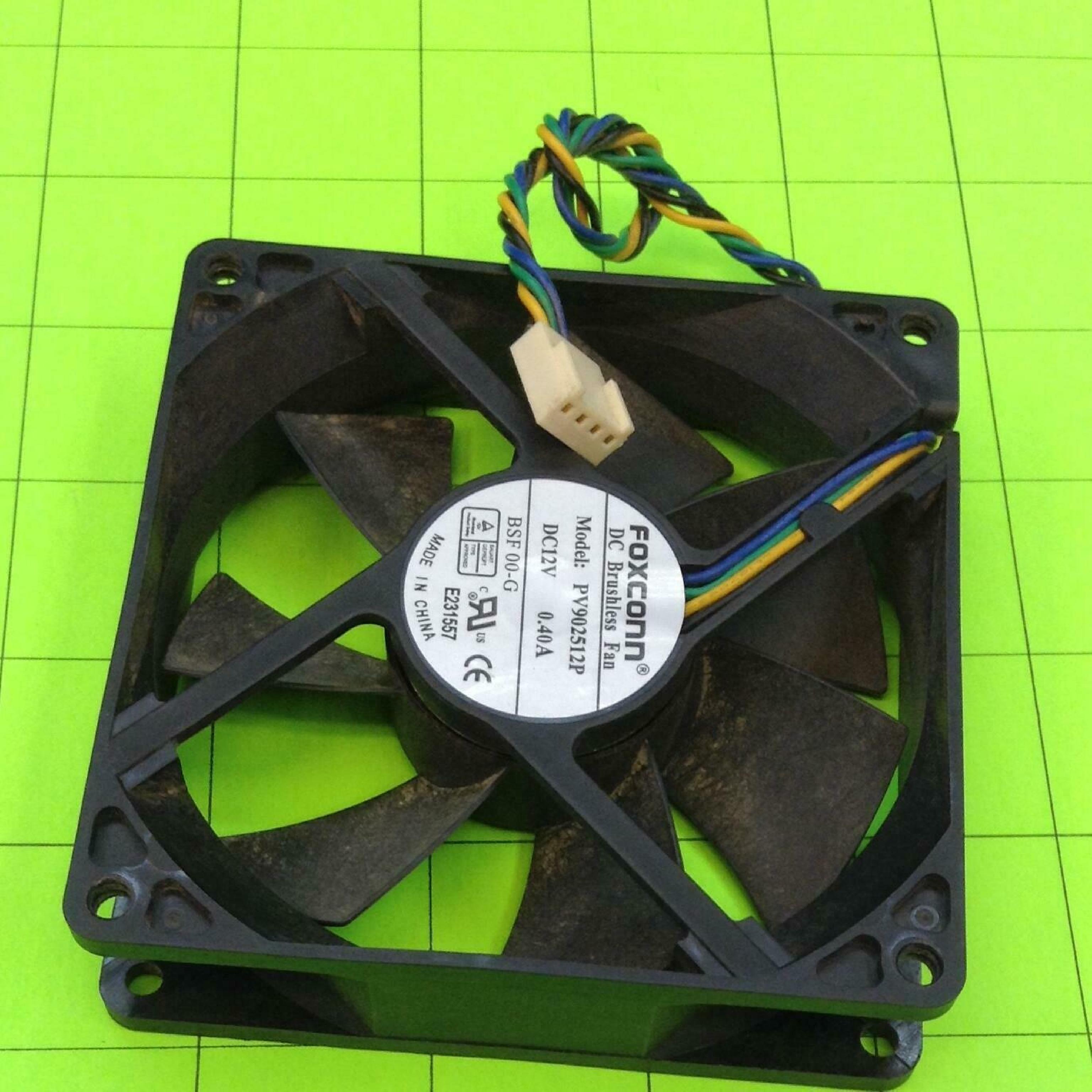 FOXCONN PV902512P HP SYSTEMS FAN 92MM BY 25MM, 3 5/8 1 INCH,6.5 12V 0.40AMP