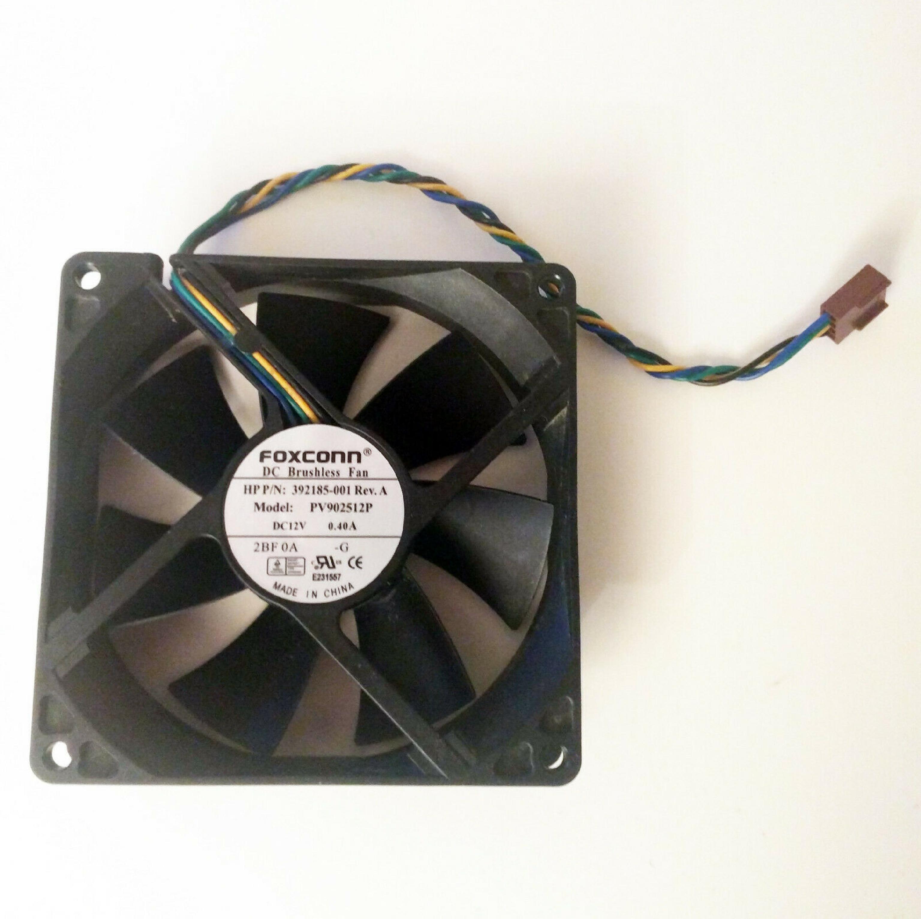 FOXCONN PV902512P HP SYSTEMS FAN 92MM BY 25MM, 3 5/8 1 INCH,6.5 12V 0.40AMP