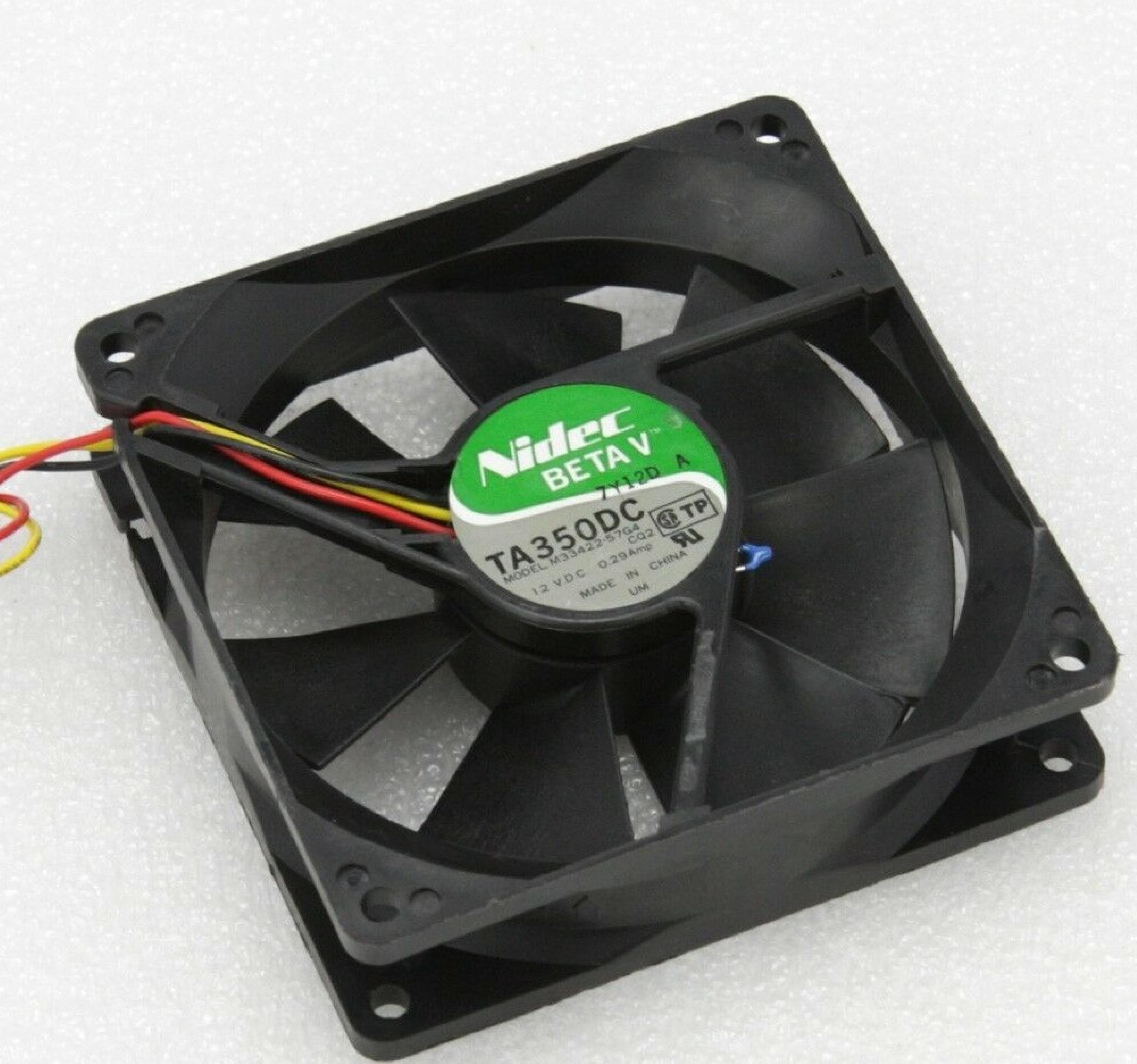 NIDEC / BETA M33422-57G4 FAN,12VDC 0.29AMP 48 CFM,92X92X25,290MA,BALL BEARINGS