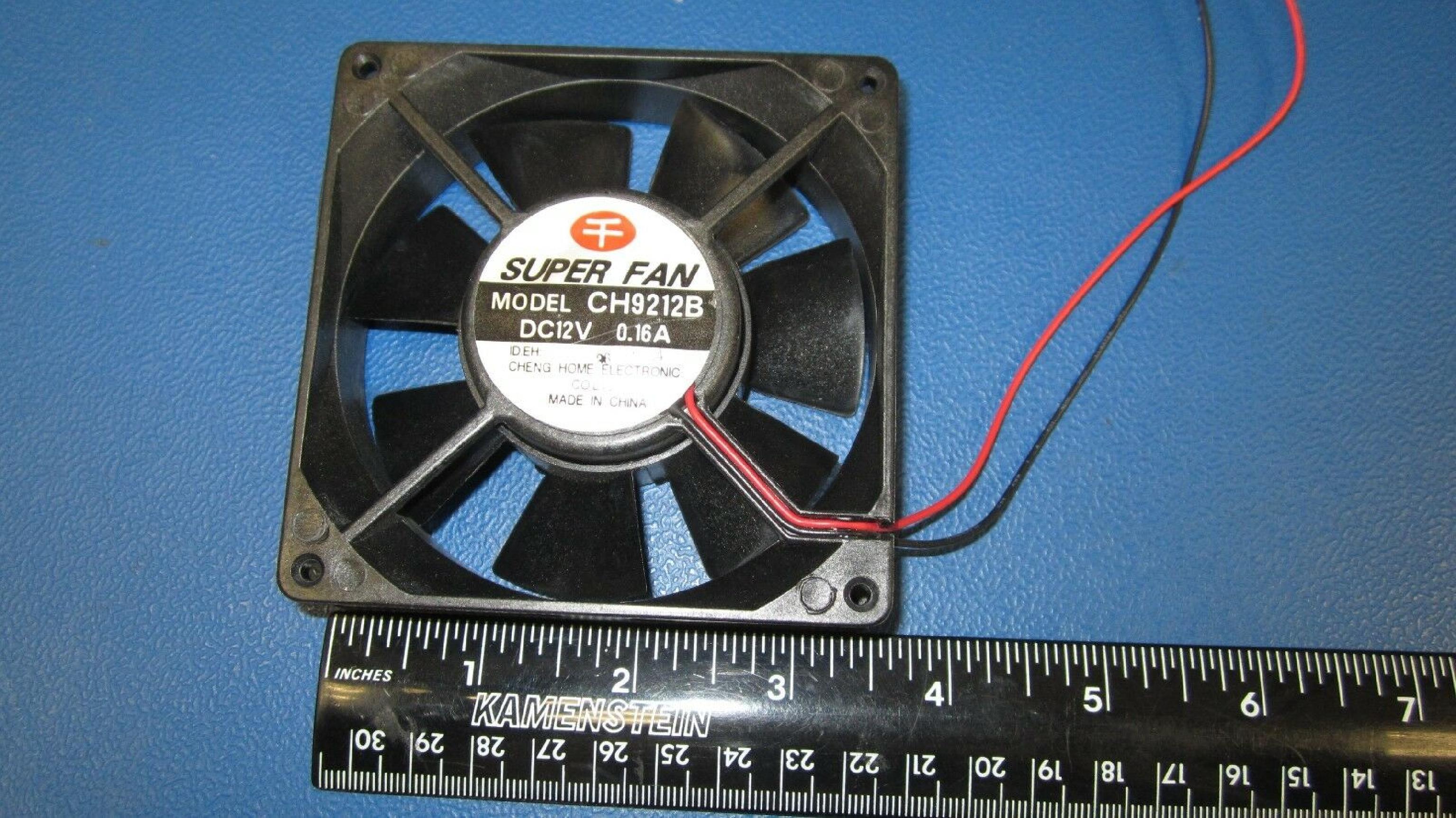 SUPER FAN CH9212B DC 12V 0.16AMP 92X92X25MM