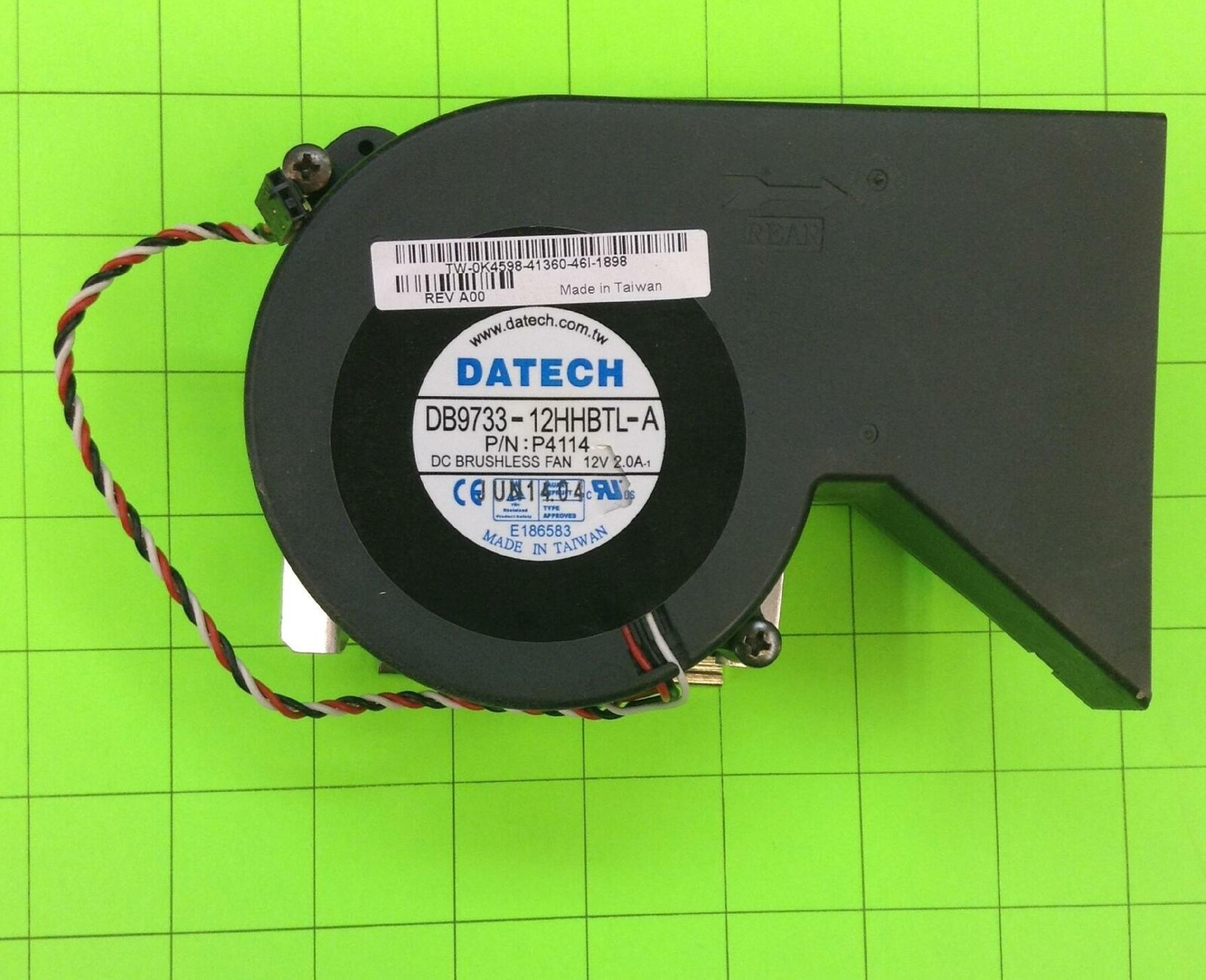 DATECH DB9733-12HHBTL-A DELL CPU FAN BLOWER 12V 2.0A 3 WIRE