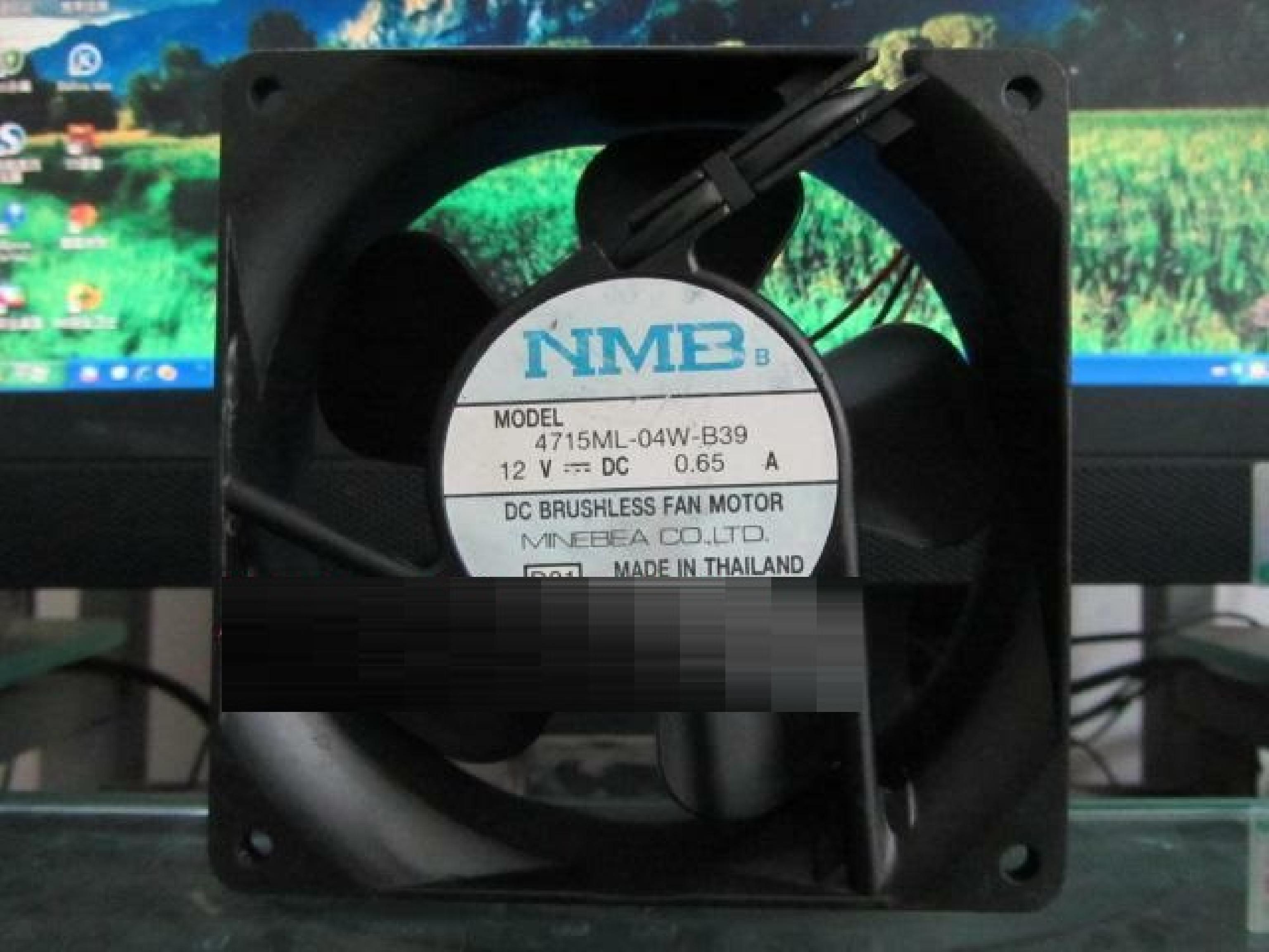NMB 4715ML-04W-B39 SERVER SQUARE FAN 12V DC 0.65AMPS BALL BEARING 120X120X38MM