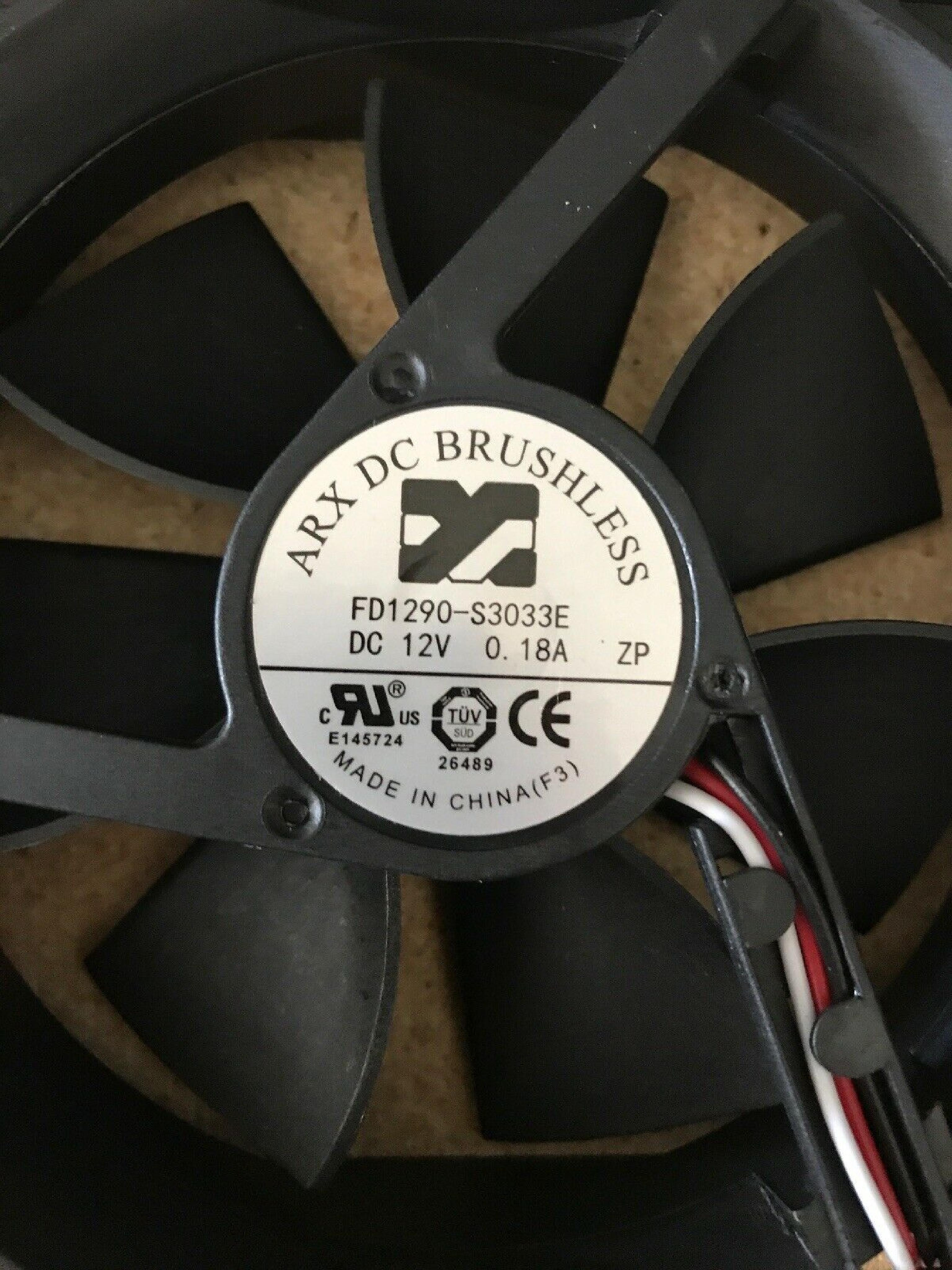 ARX FD1290-S2033E 12V DC 0.25A, MEDIUM SPEED 92MM X 25MM 3 PIN FAN