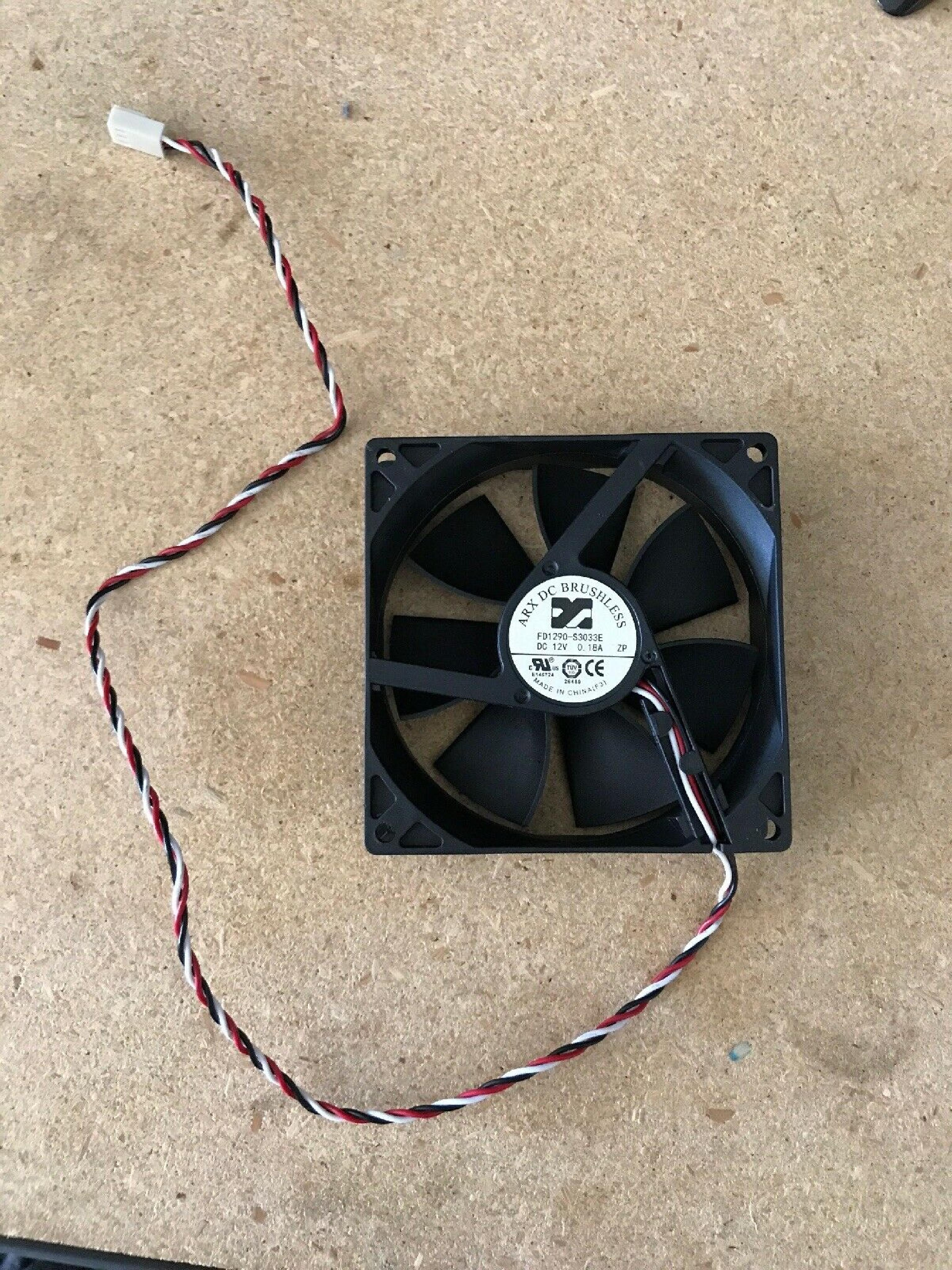 ARX FD1290-S2033E 12V DC 0.25A, MEDIUM SPEED 92MM X 25MM 3 PIN FAN