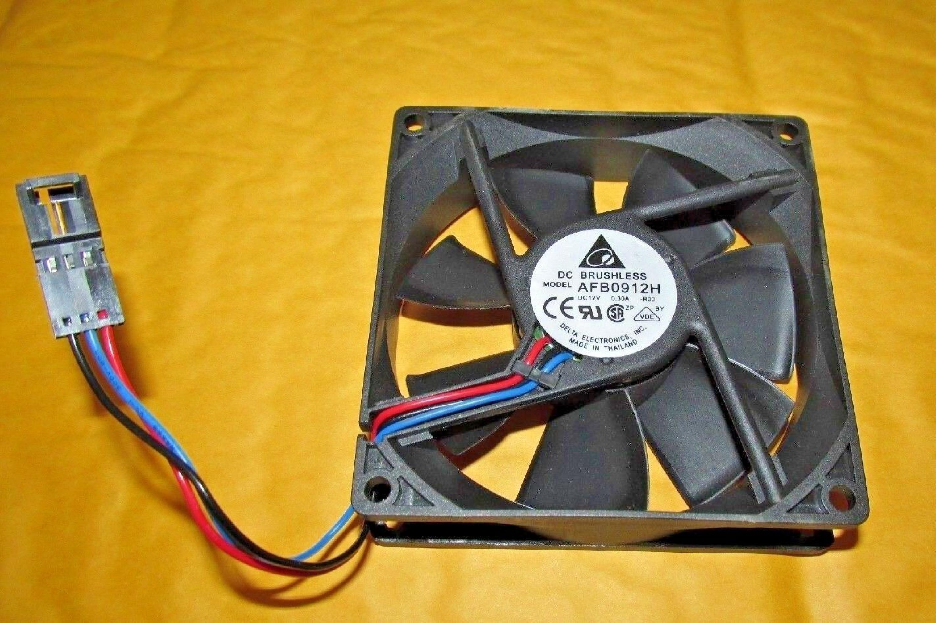 DELTA ELECTRONICS INC AFB0912H COMPATIBLE FAN IN STOCK, 3 5/8 INCH BY 1 INCH, 90MM 12V 0.30AMP
