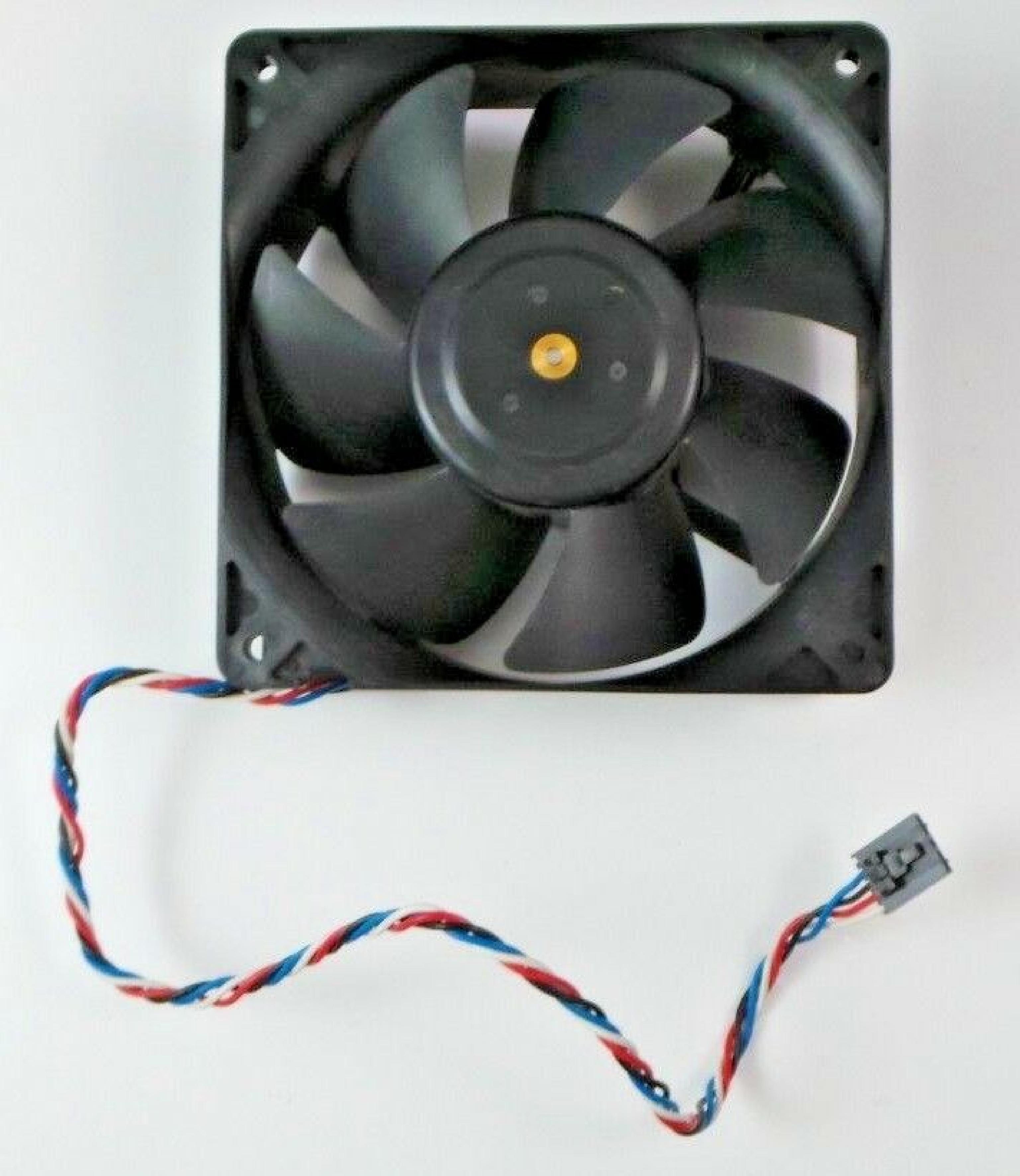 NIDEC / BETA / DELL B35502-35 FAN 12V DC 1.6A 120MM BY 38MM, 4 3/4 1 1/2 INCHES, 8INCH 4WIR X 38MM CASE 5 PIN 13INWIRE DIMENSION 9100 FRONT & SHROUD