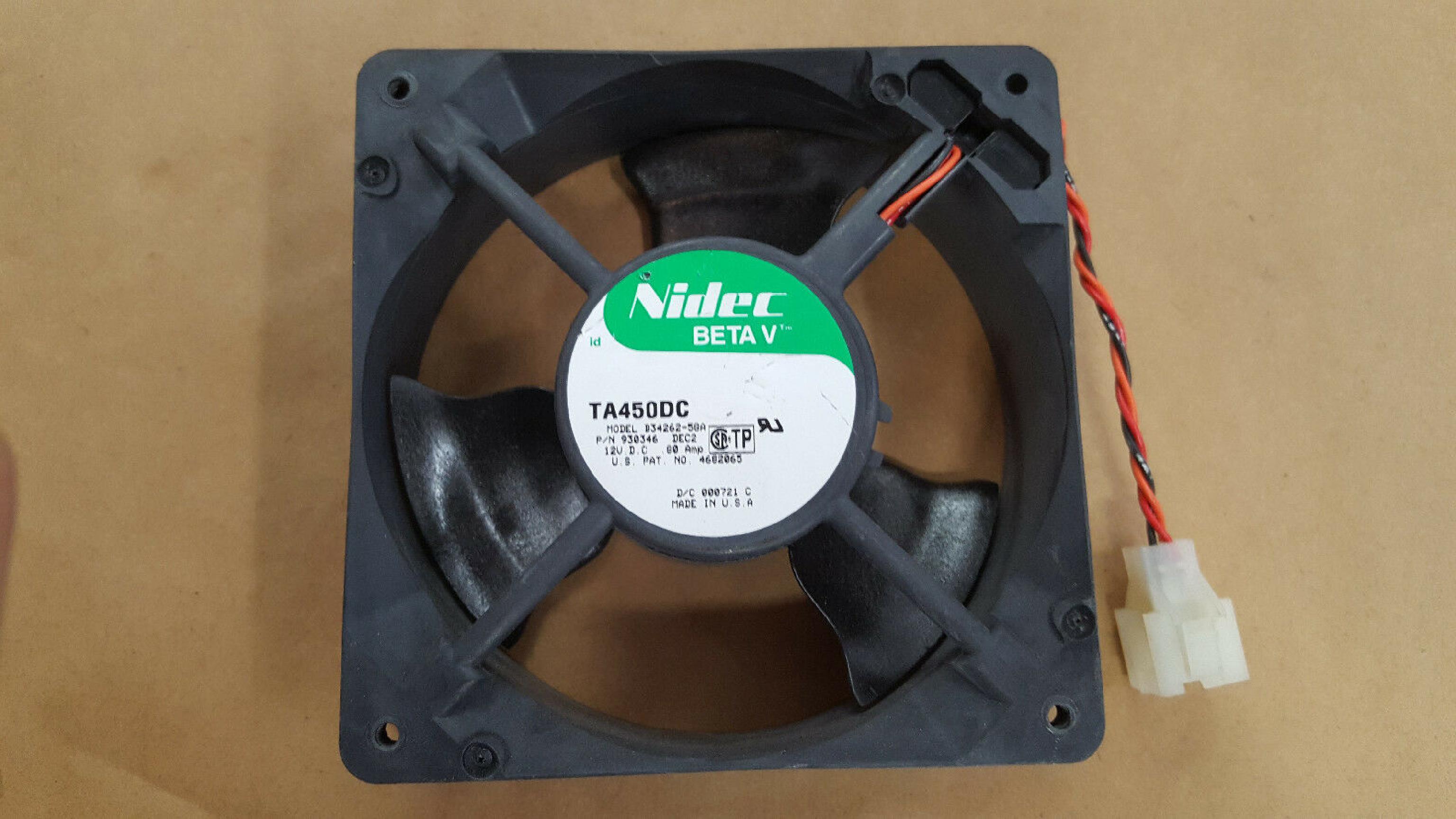 NIDEC / BETA 930346 FAN 12V DC .0.80AMP 120 X 120 X 38MM