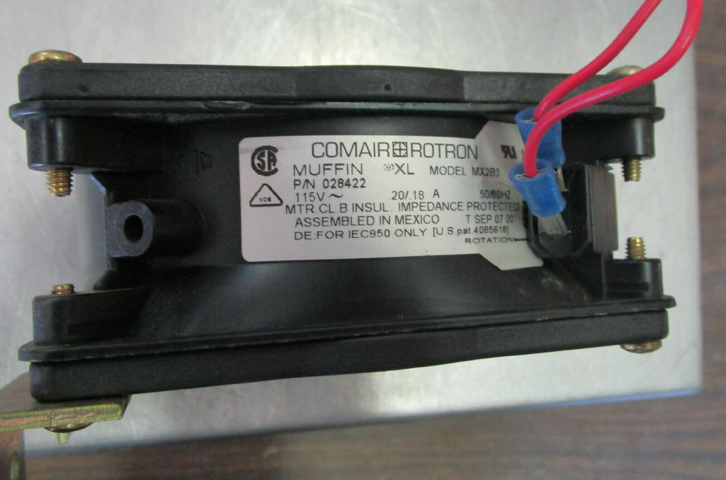 COMAIR ROTRON MX2B3 115V AC BALL BEARING REVERSE ROTATION FAN (120MM X 38MM) ; MUFFIN XL