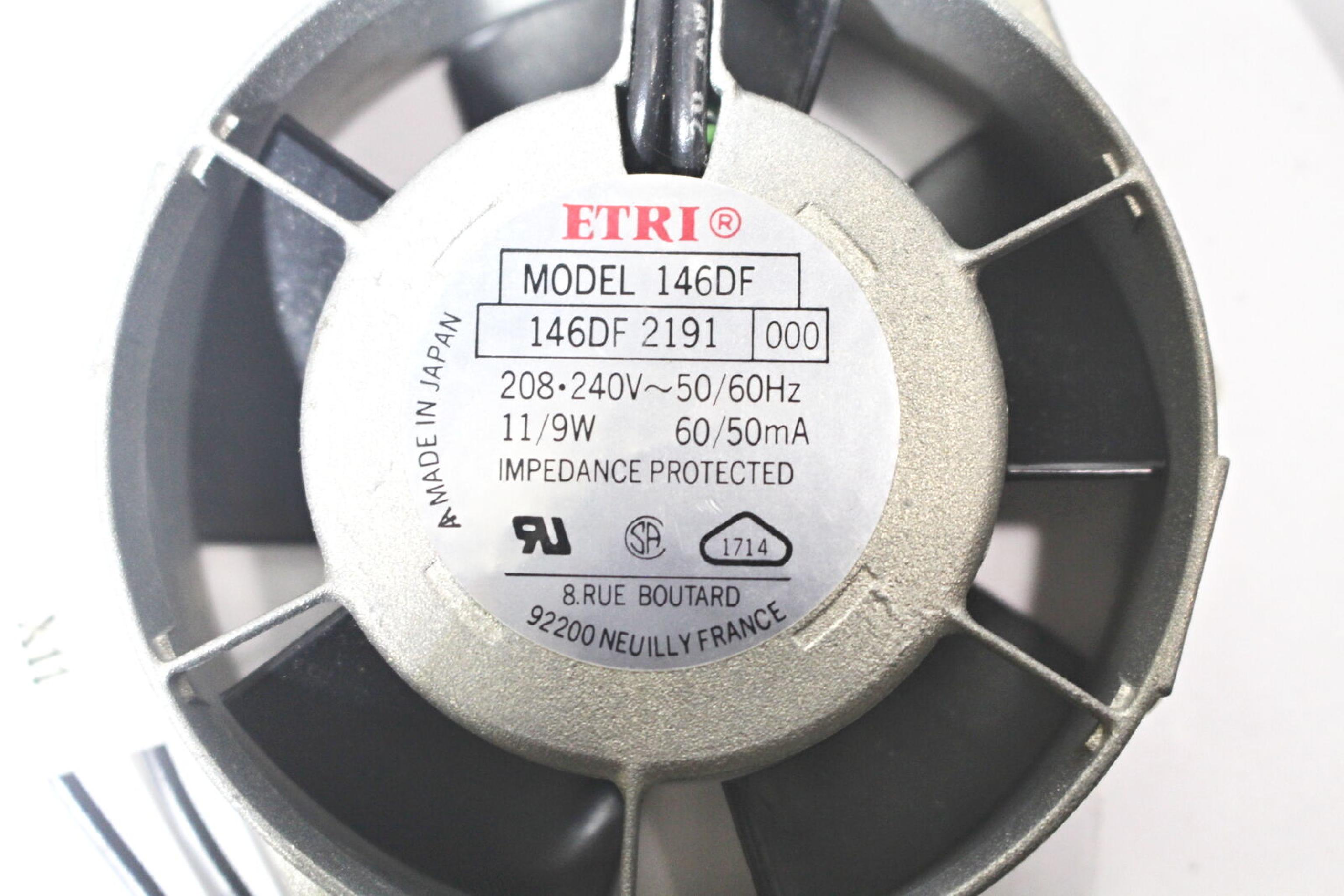 ETRI 146DF VIDEOJET MARSH COOLING FAN 115V 50/60HZ 6/5W 70/60MA