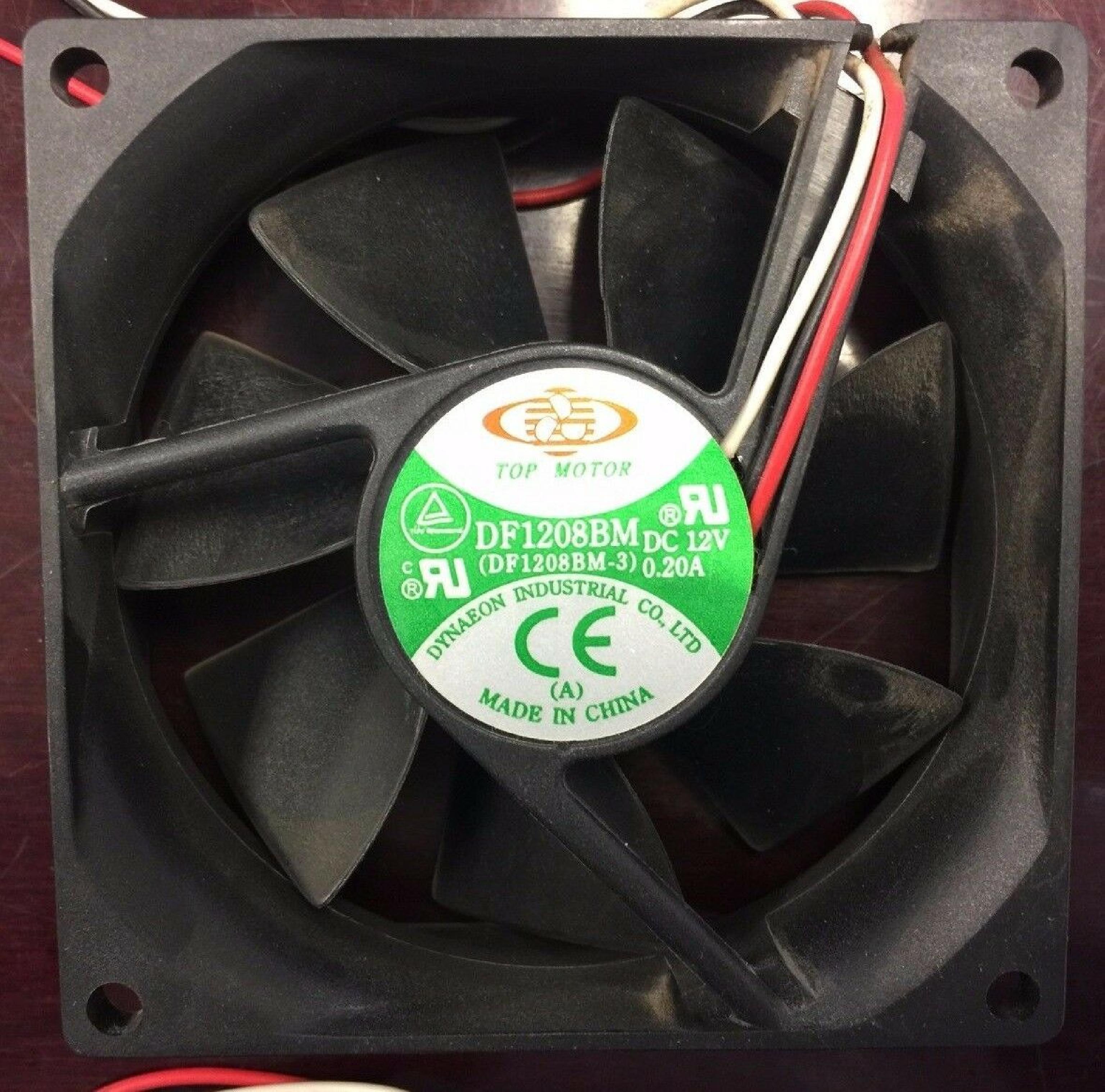 DYNAEON IND. / TOP MOTOR DF1208BM-3 TOP MOTOR DF1208BM DC12V 0.2A 80X80X25MM 3 1/8 X 1 INCH 12 V 0.20AMP FAN