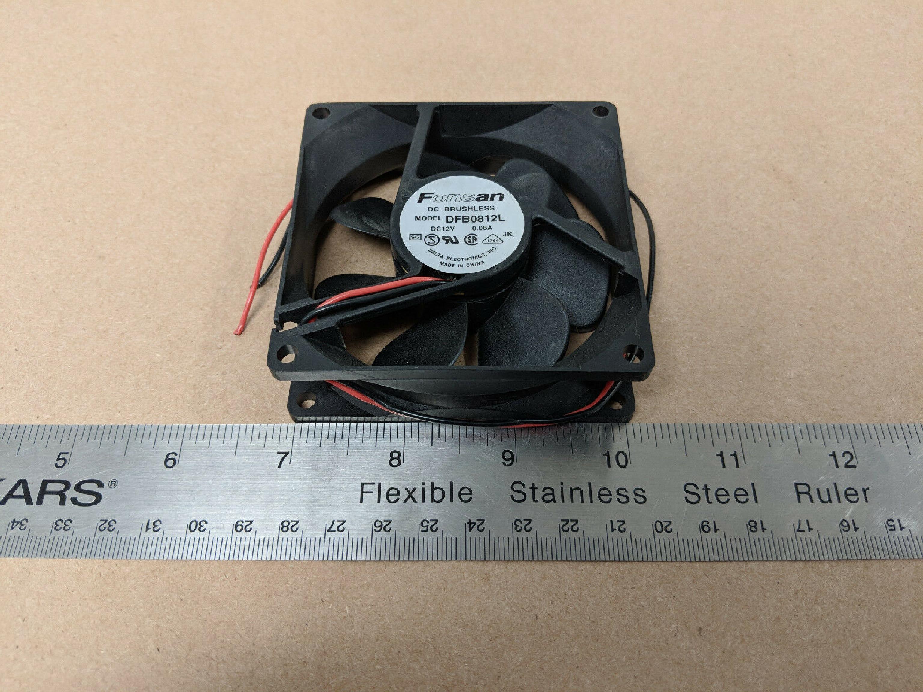 FONSAN DELTA DFB0812L NMB COOLIN FAN ASSEMBLEY 12V DC 0.08A 2-WIRE 3PIN 80X25MM