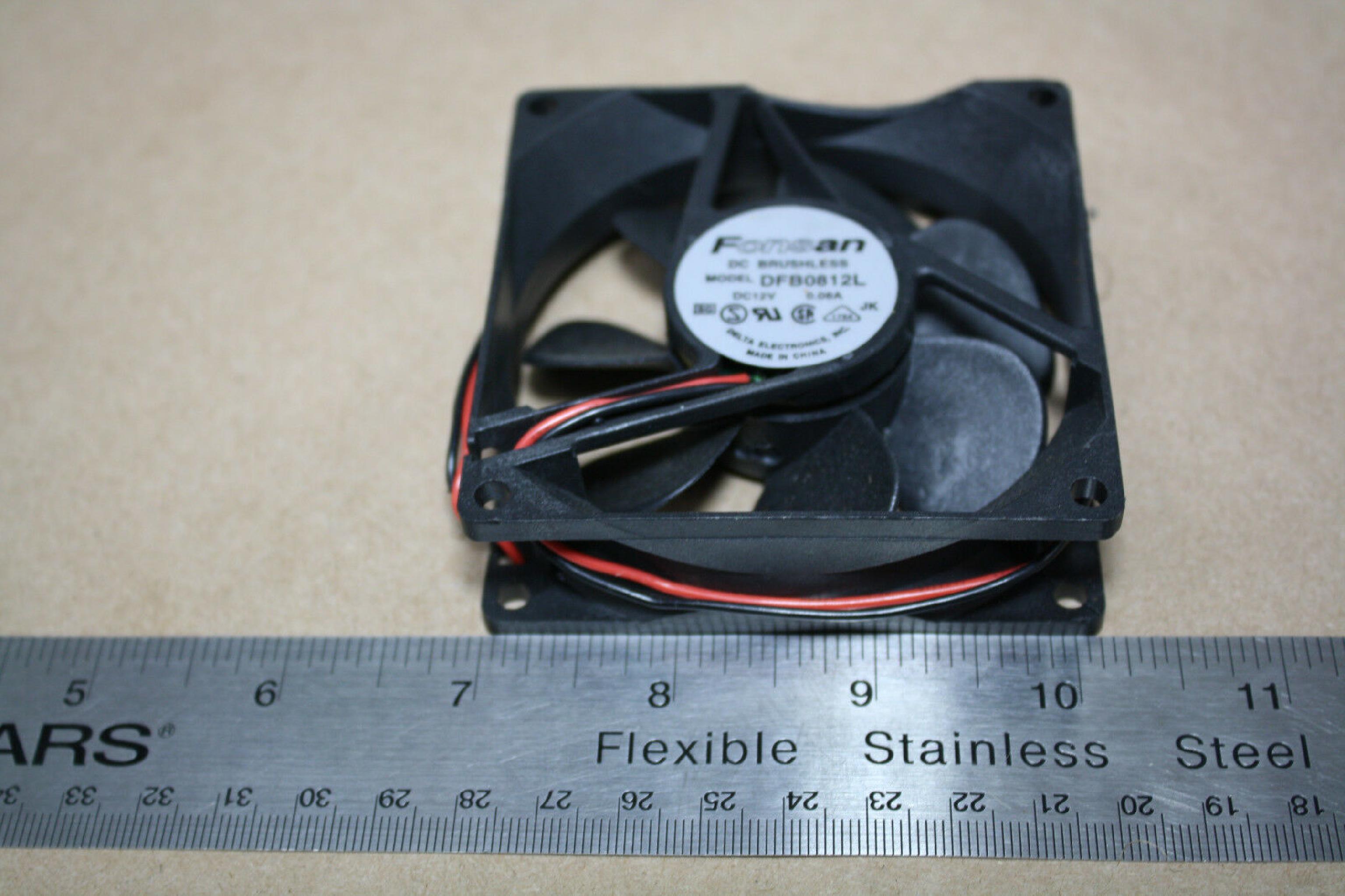 FONSAN DELTA DFB0812L NMB COOLIN FAN ASSEMBLEY 12V DC 0.08A 2-WIRE 3PIN 80X25MM