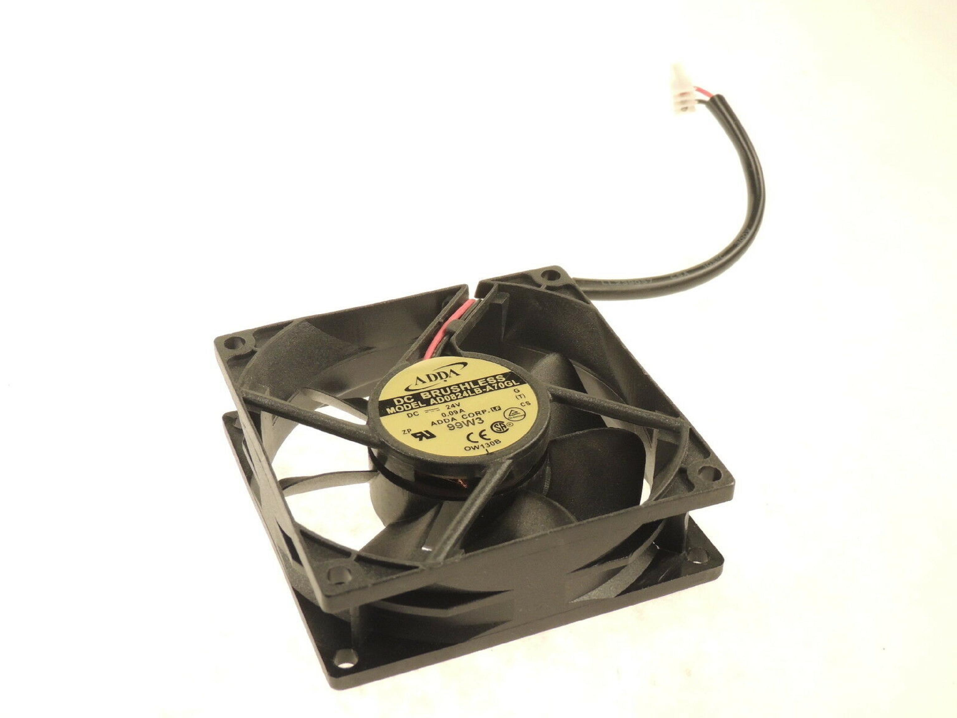 ADDA CORP. AD0824LB-A70GL DC FAN 24V 0.09 AMP (24V/ 0.09A/ 80 X 80 X 25)