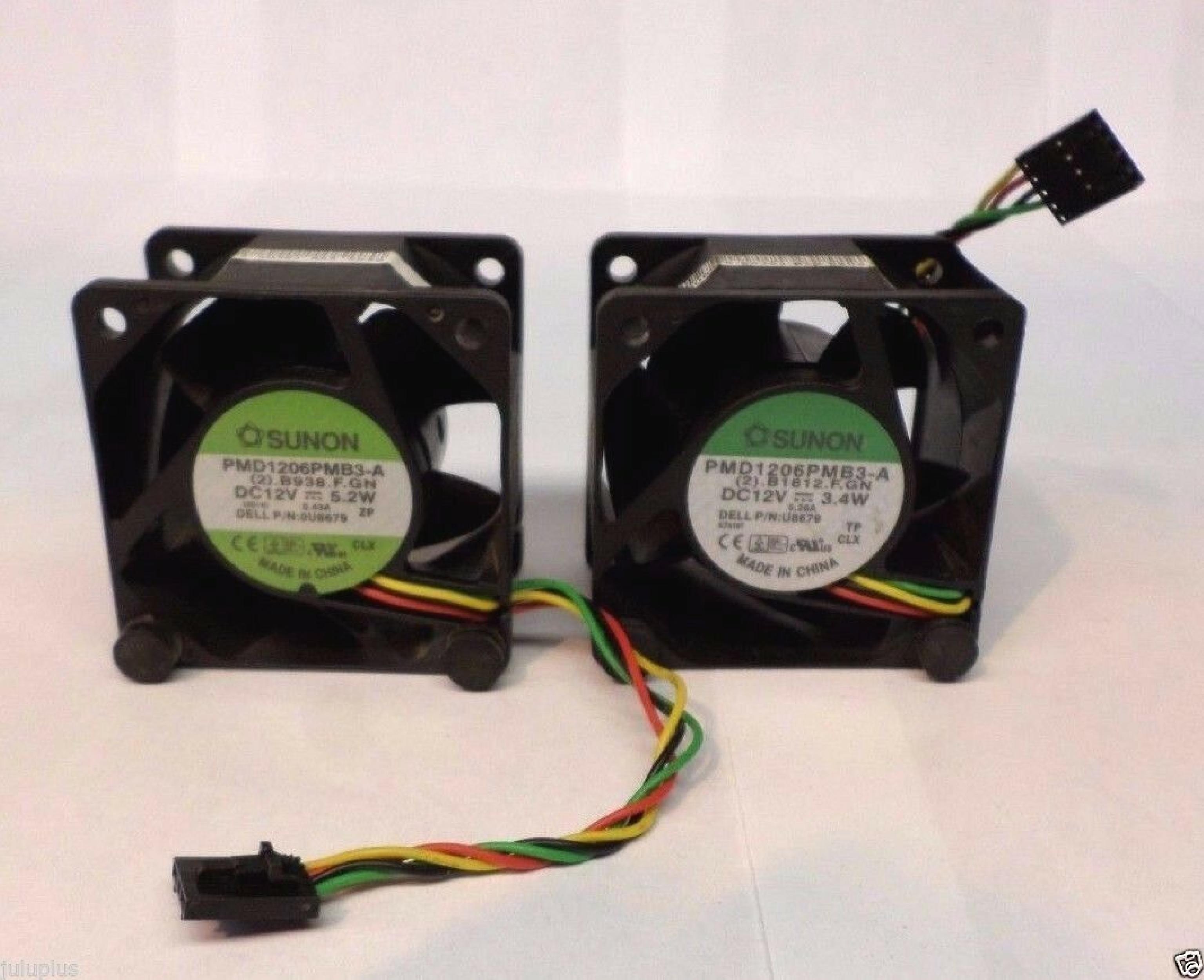 SANYO DENKI / DELL U8679 OPTIPLEX GX520 GX620 USFF CASE FAN 60X60X38MM 12V 60MMX38MM 5 CONNECTOR 4 WIRE 0.43A