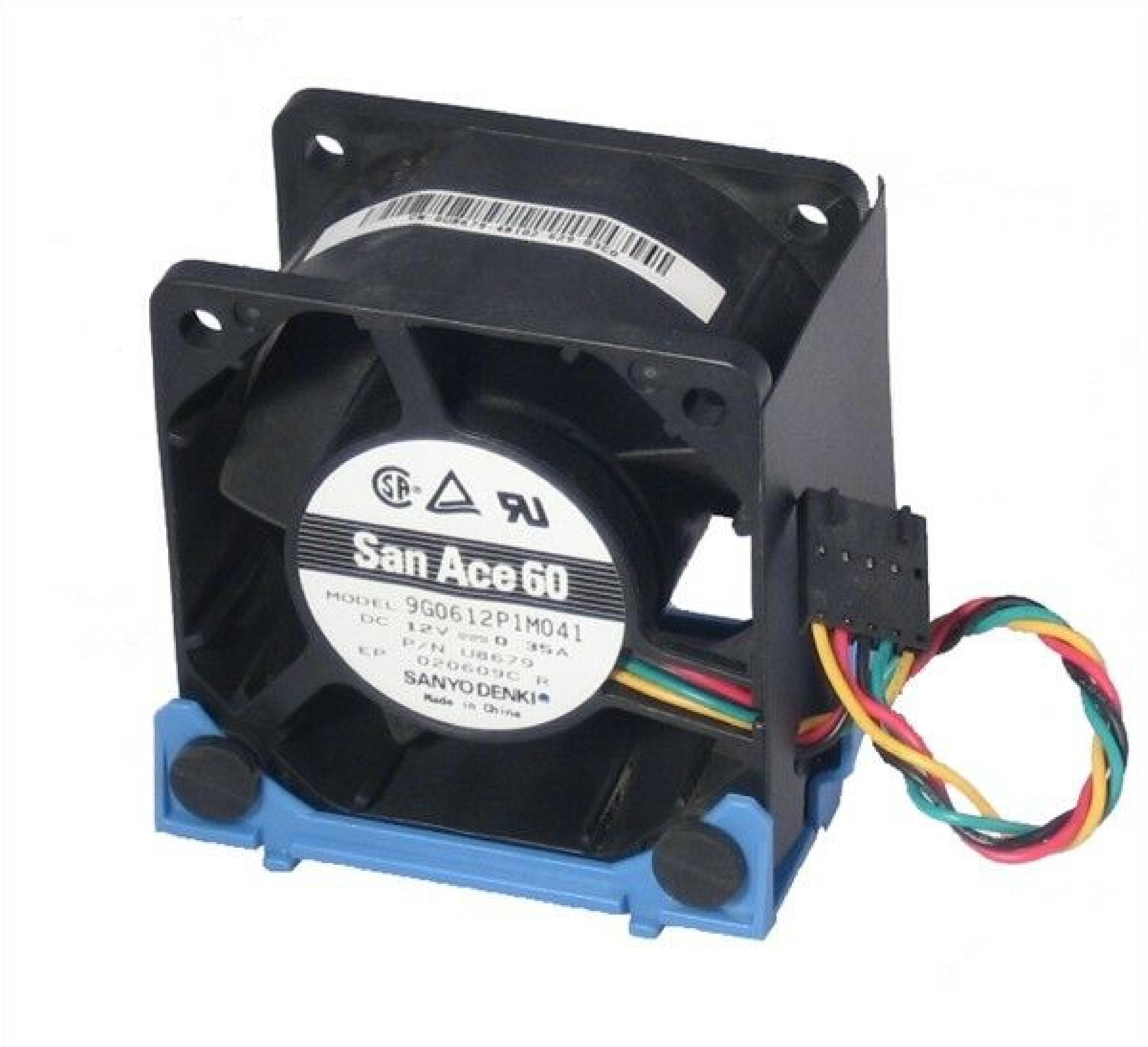 SANYO DENKI / DELL U8679 OPTIPLEX GX520 GX620 USFF CASE FAN 60X60X38MM 12V 60MMX38MM 5 CONNECTOR 4 WIRE 0.43A