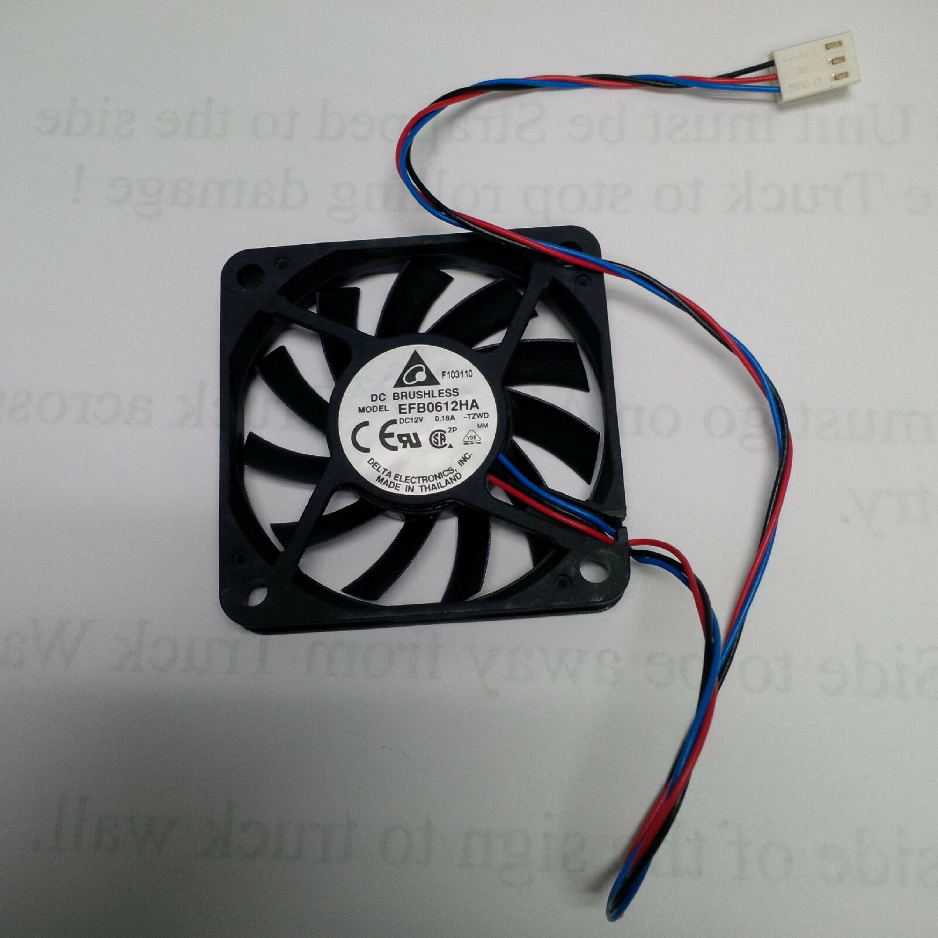 DELTA ELECTRONICS EFB0612HA FAN 12V 0.18AMP, 60MM X 60MM X 10MM, 2WIRE