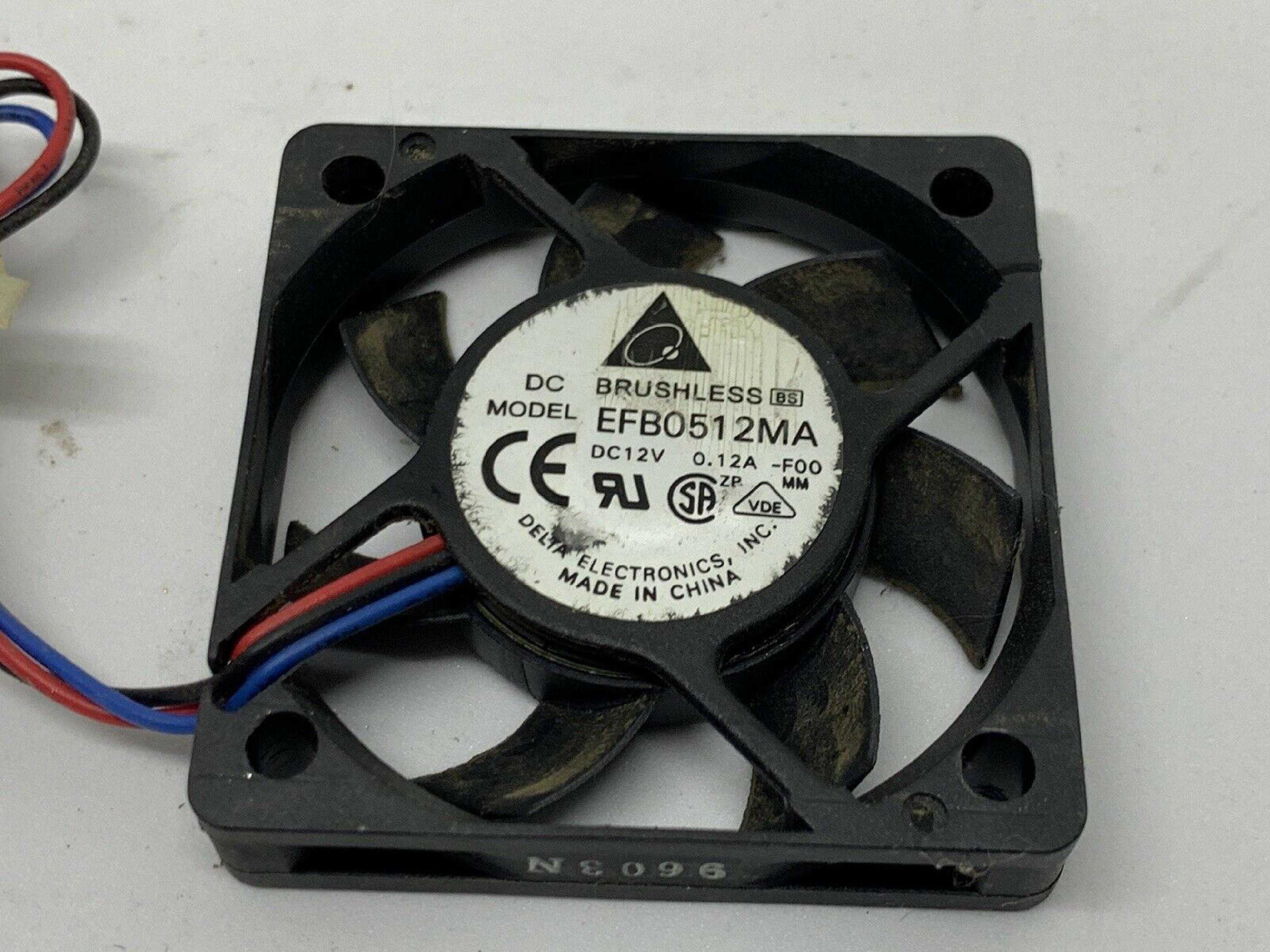 DELTA ELECTRONICS EFB0512MA DELTA 12V DC 0.12A 50X10MM 3-WIRE FAN