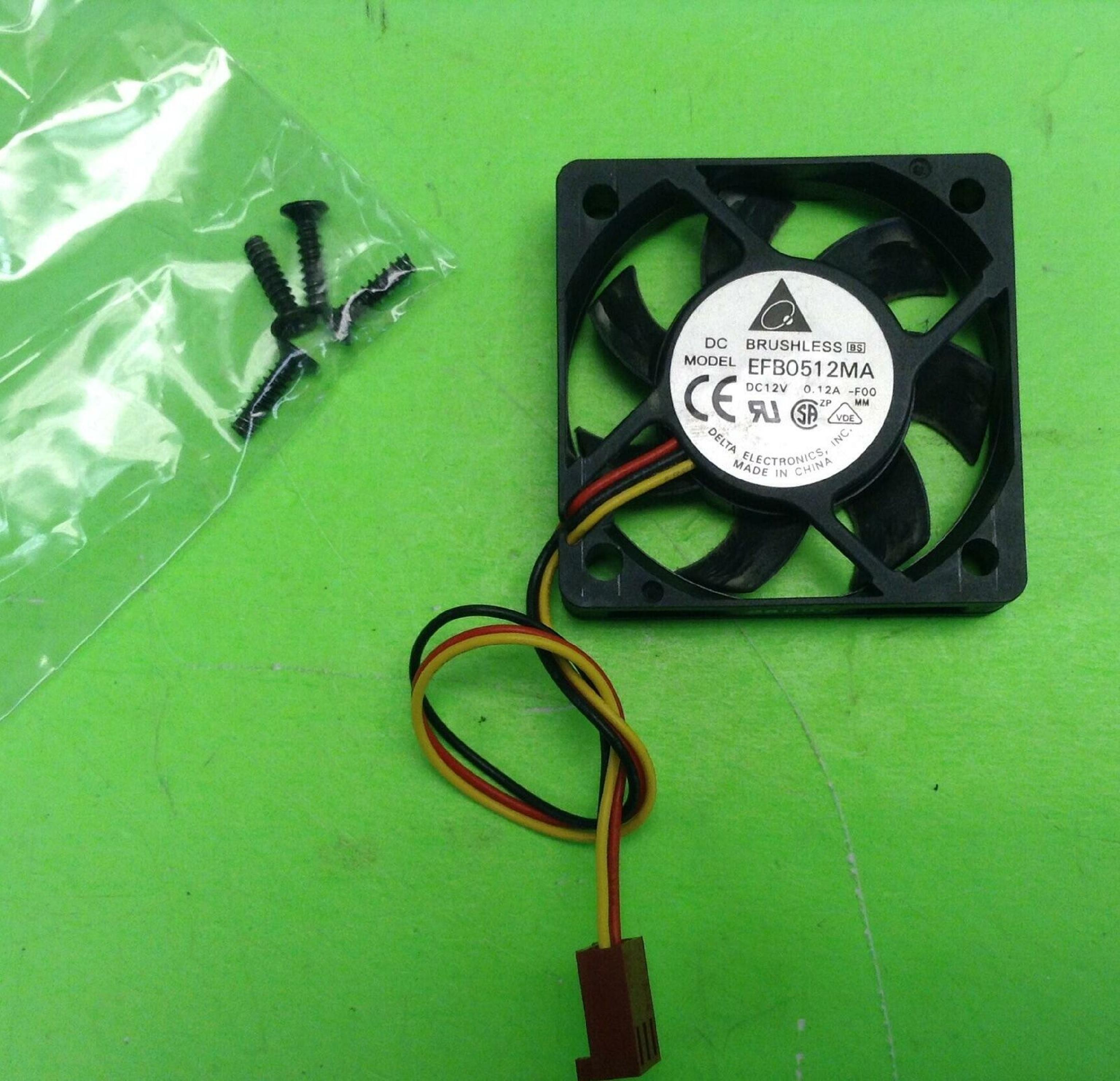 DELTA ELECTRONICS EFB0512MA DELTA 12V DC 0.12A 50X10MM 3-WIRE FAN