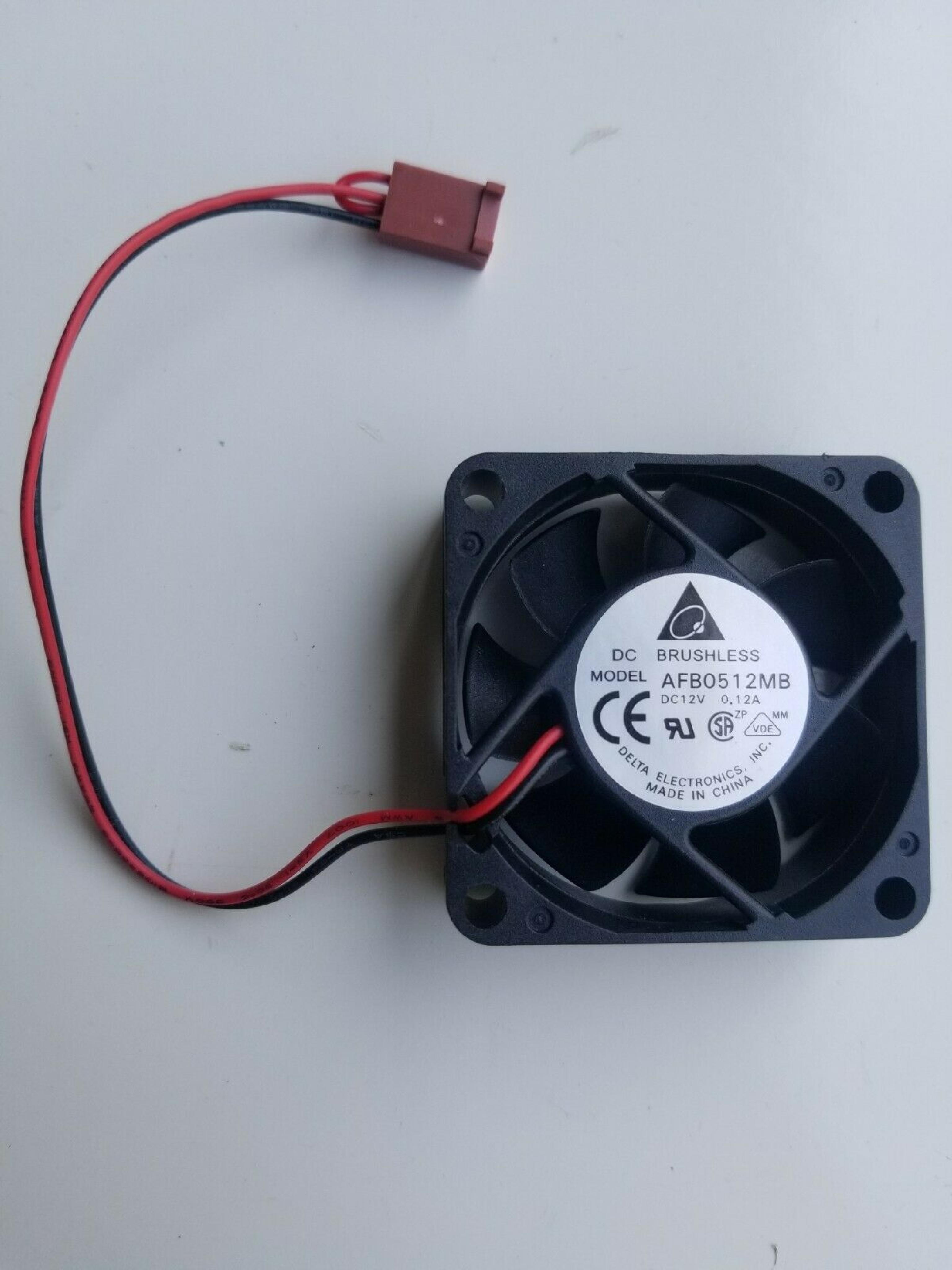 DELTA ELECTRONICS AFB0512MB DC BRUSHLESS FAN DC12V 0.12A, 2-WIRE, 50X15MM