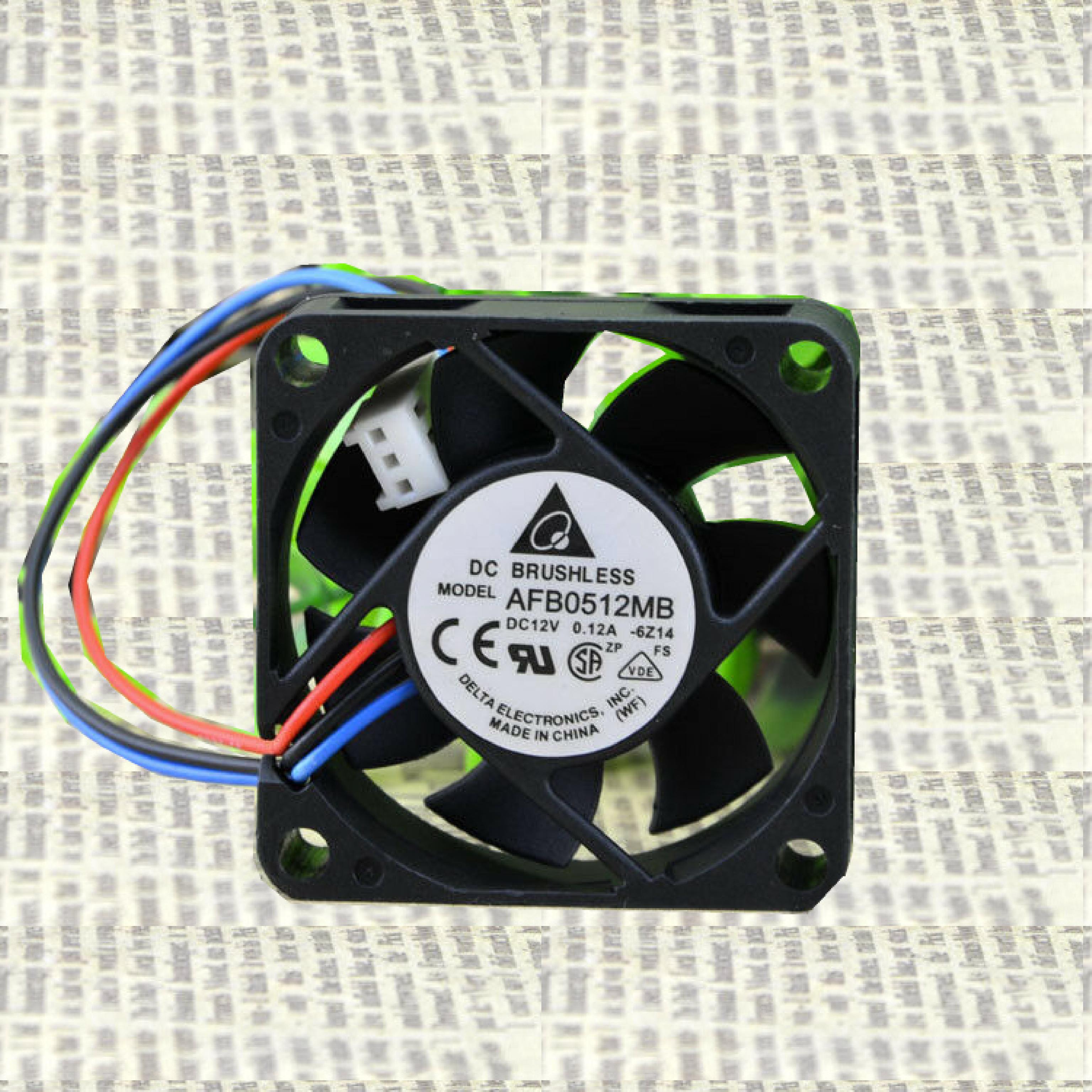 DELTA ELECTRONICS AFB0512MB DC BRUSHLESS FAN DC12V 0.12A, 2-WIRE, 50X15MM