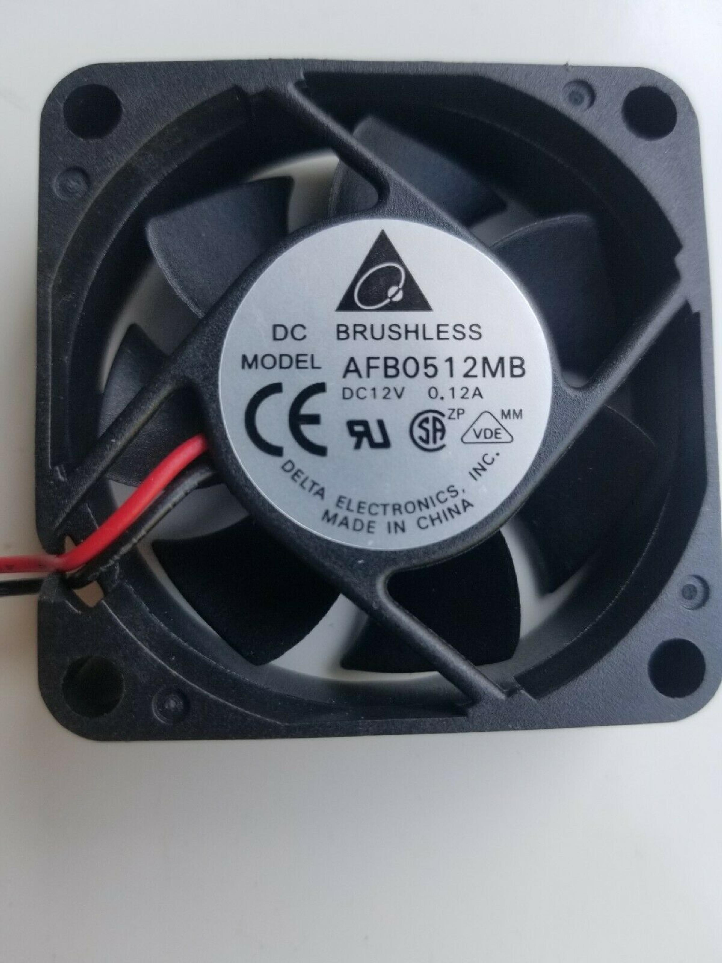 DELTA ELECTRONICS AFB0512MB DC BRUSHLESS FAN DC12V 0.12A, 2-WIRE, 50X15MM