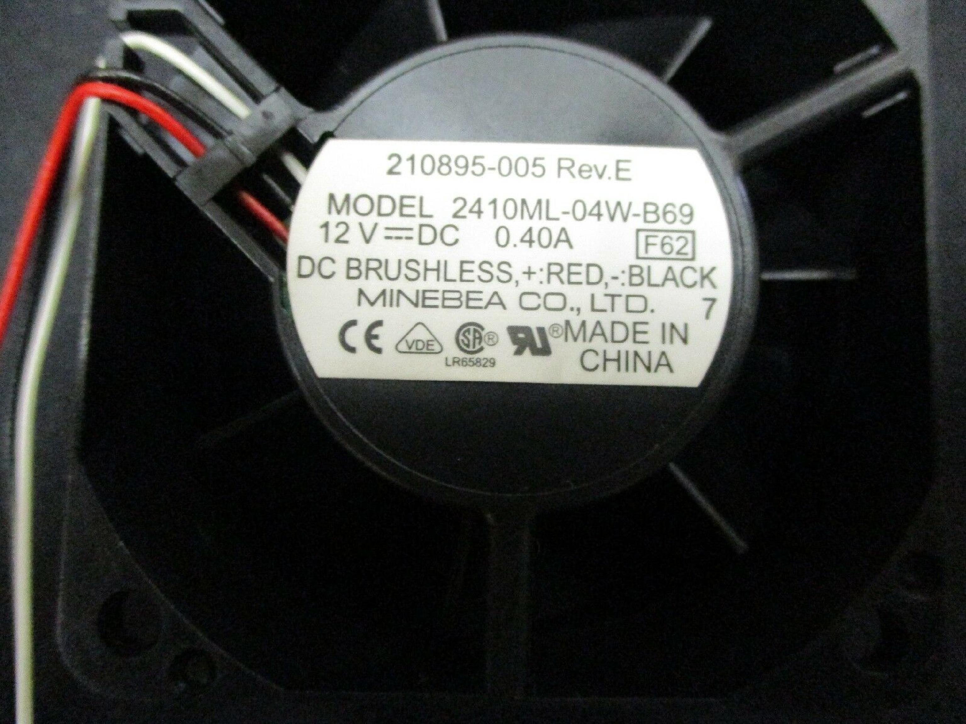 MINEBEA ELECTRONICS LTD 2410ML-04W-B69 12V DC 0.40AMP 3WIRE BRUSHLESS FAN 60X60X25MM