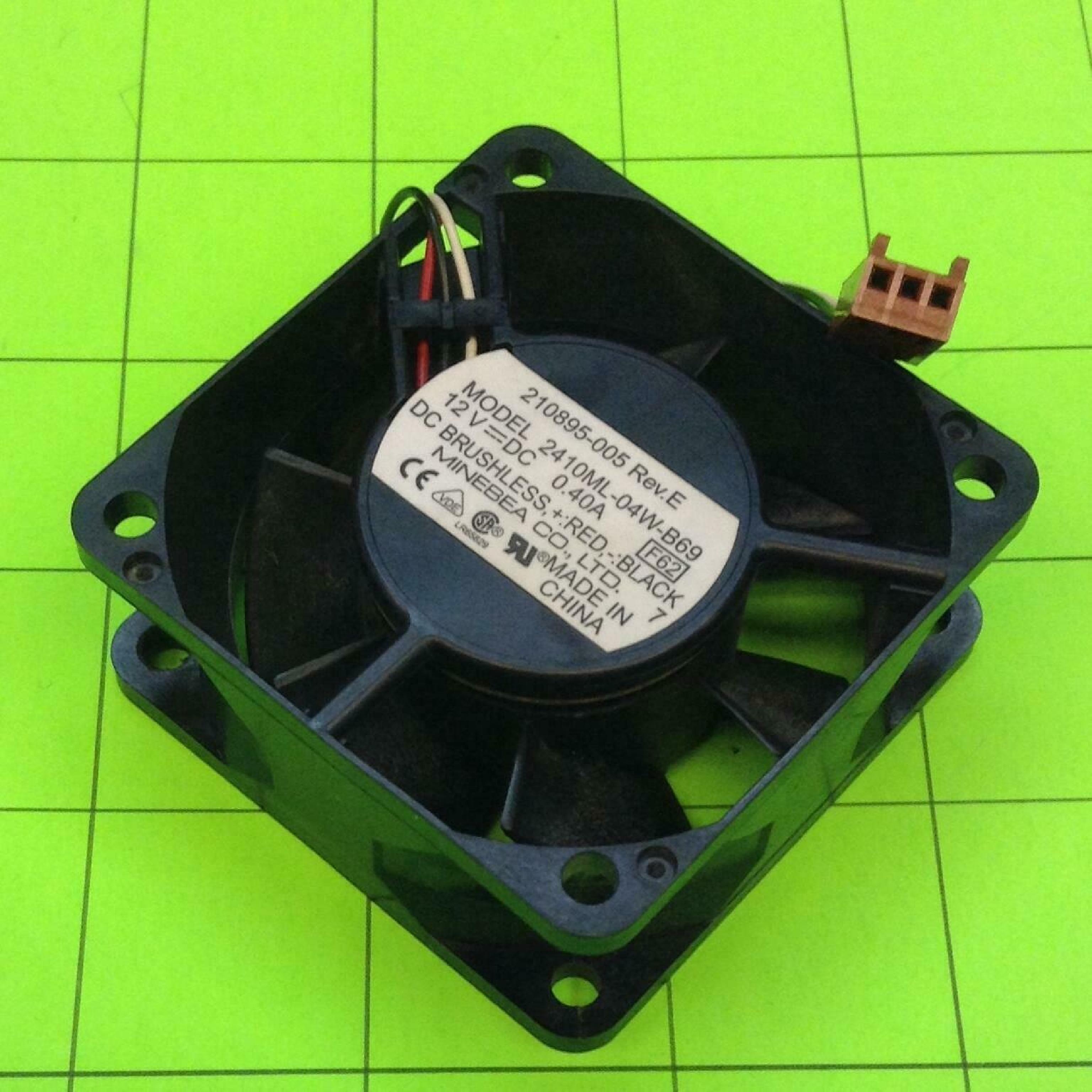 MINEBEA ELECTRONICS LTD 210895-005 12V DC 0.40AMP 3WIRE BRUSHLESS FAN 60X60X25MM