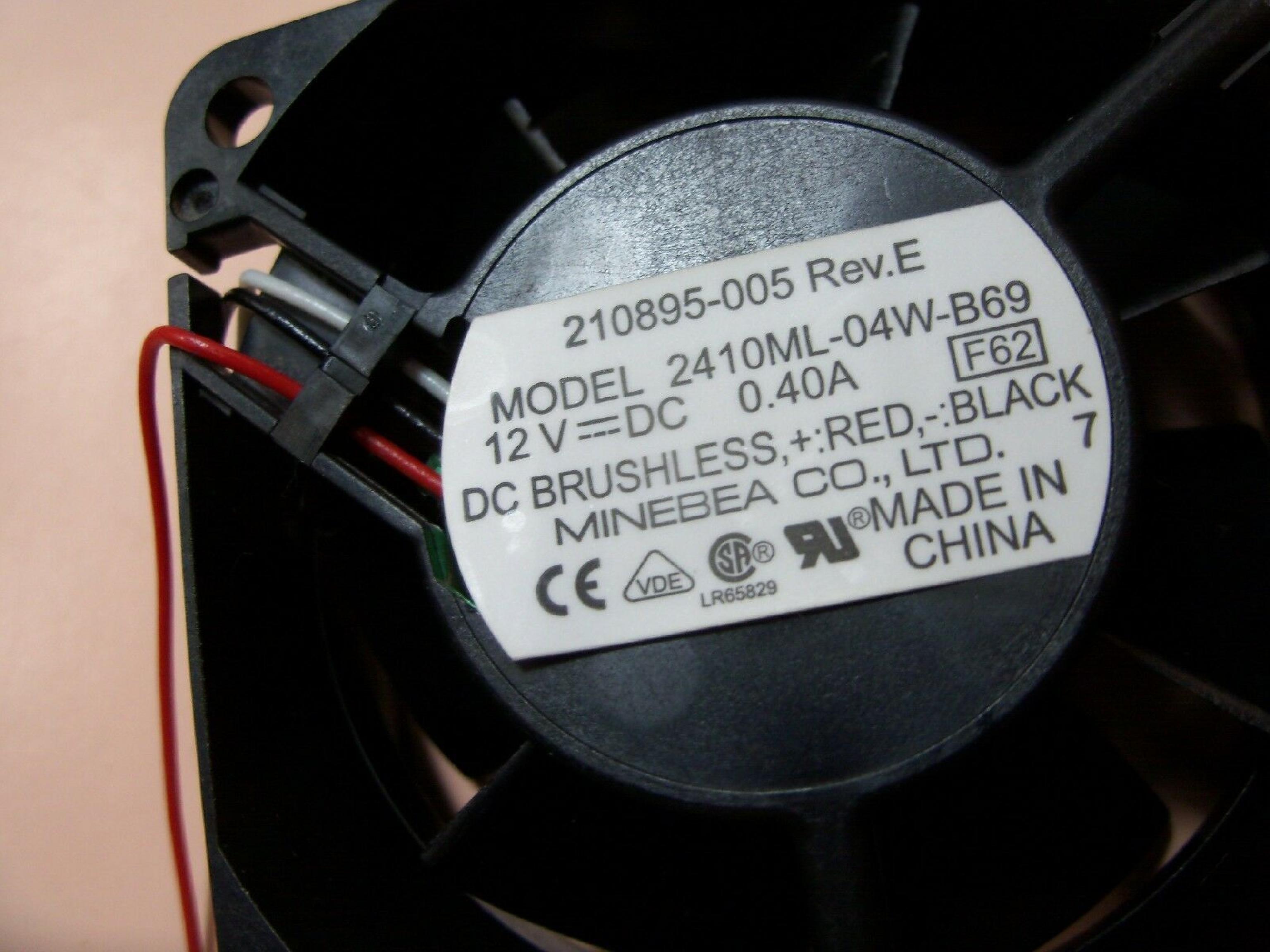 MINEBEA ELECTRONICS LTD 210895-005 12V DC 0.40AMP 3WIRE BRUSHLESS FAN 60X60X25MM