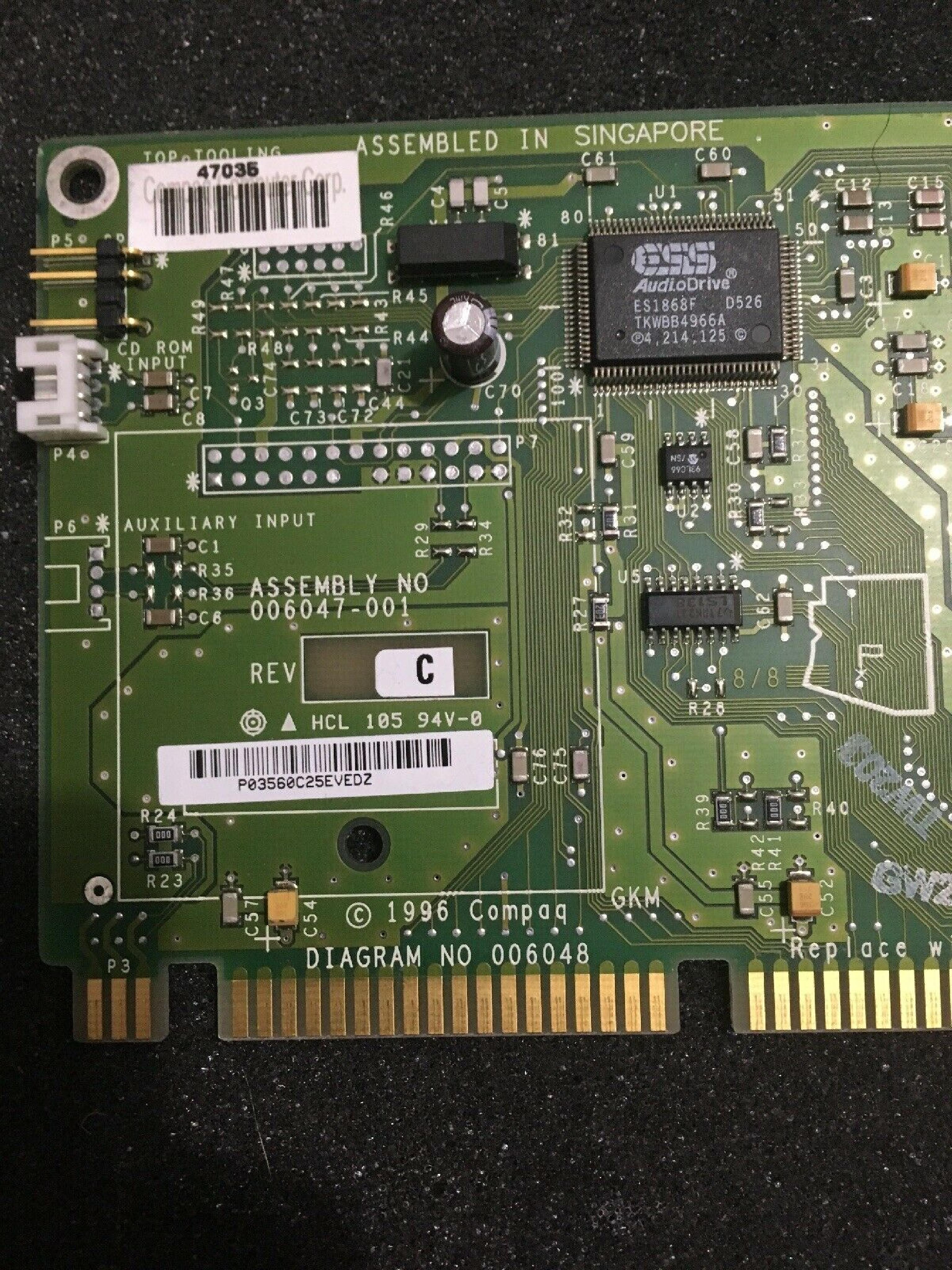 COMPAQ / HEWLETT PACKARD / HP X071 BUSINESS PRO AUDIO BOARD