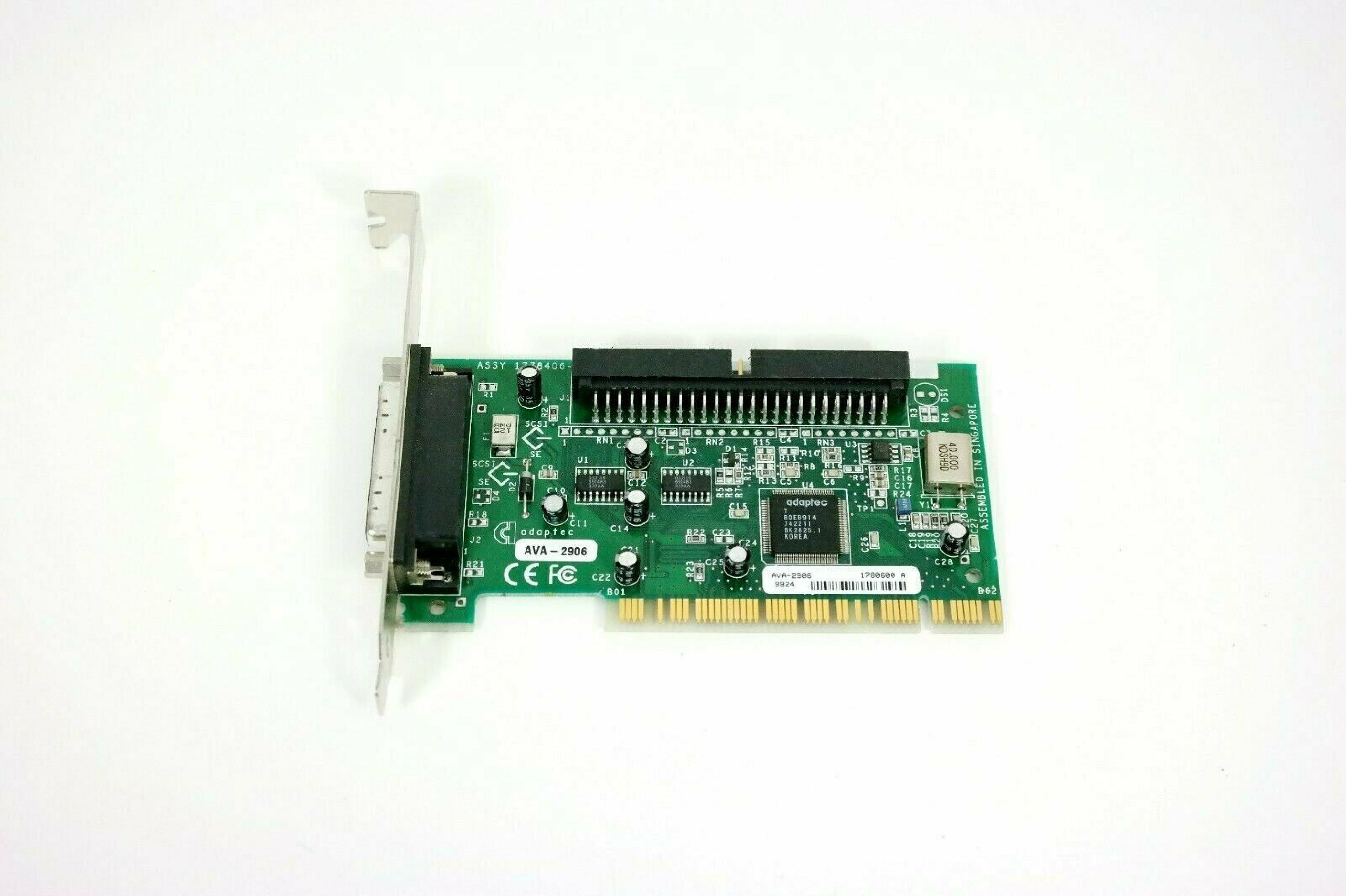 ADAPTEC 1778406-00 SCSI PCI 25-PIN 50-PIN CONTROLLER CARD