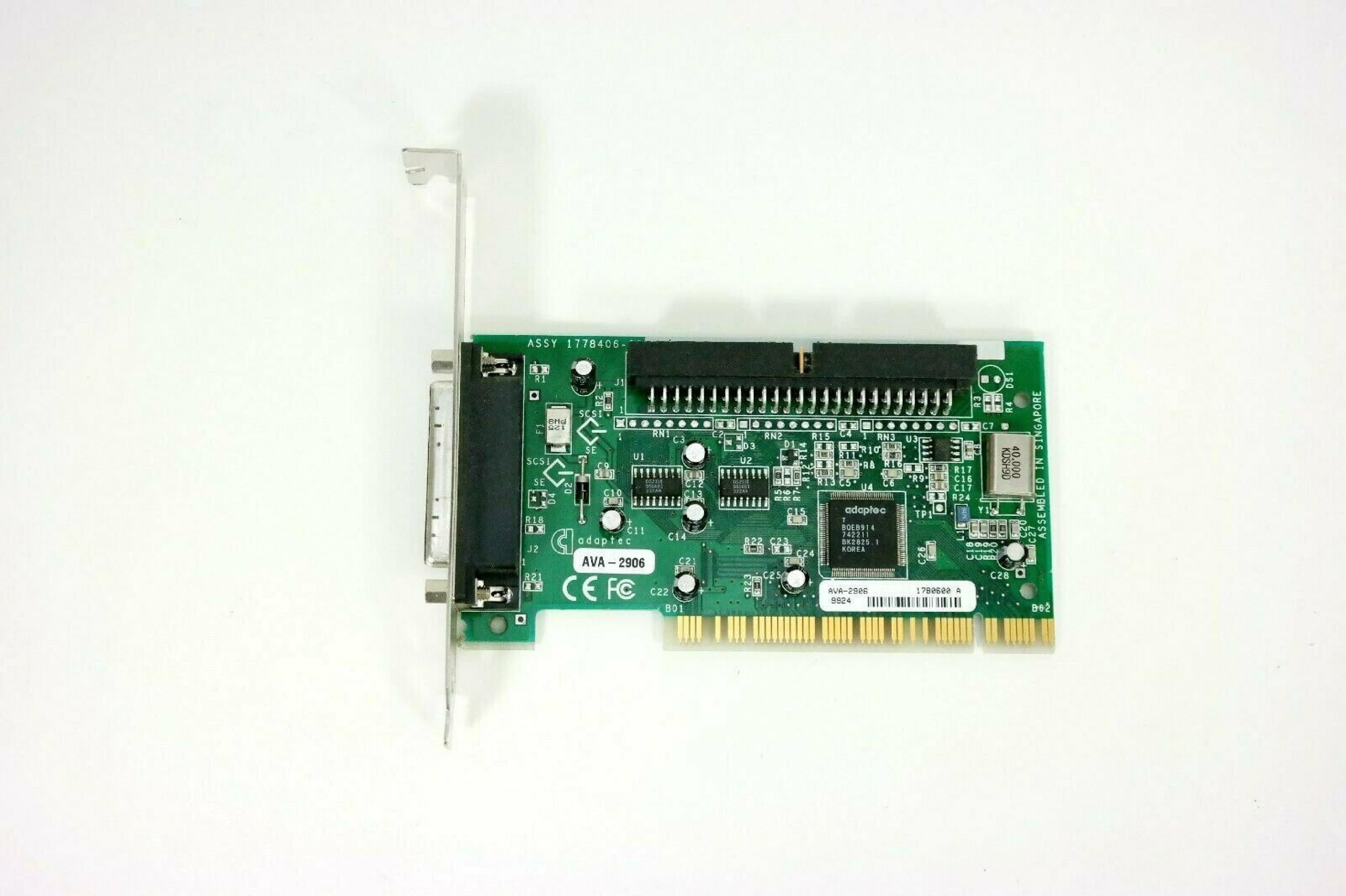 ADAPTEC 1778406-00 SCSI PCI 25-PIN 50-PIN CONTROLLER CARD