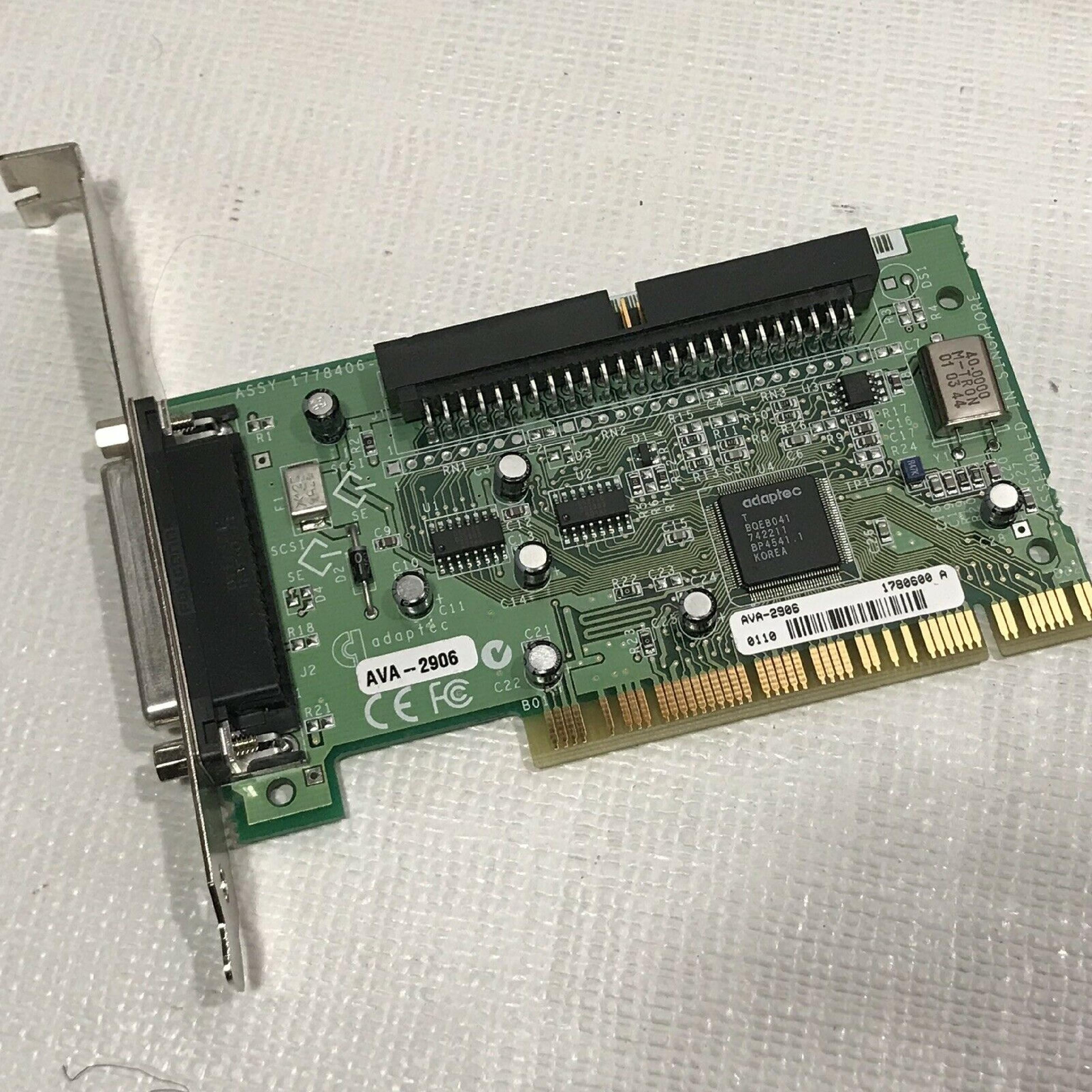 ADAPTEC 1778406-00 SCSI PCI 25-PIN 50-PIN CONTROLLER CARD