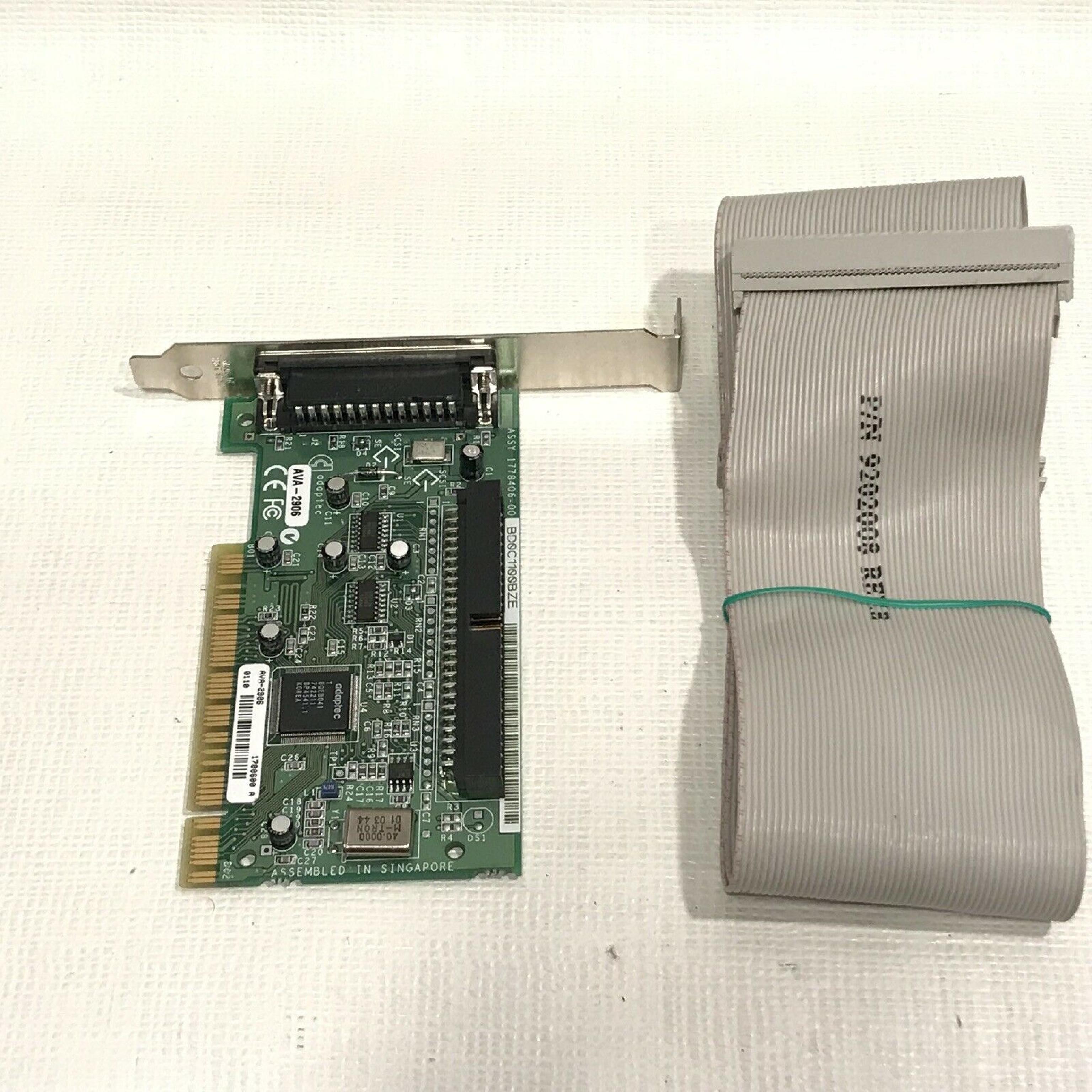 ADAPTEC 1778406-00 SCSI PCI 25-PIN 50-PIN CONTROLLER CARD