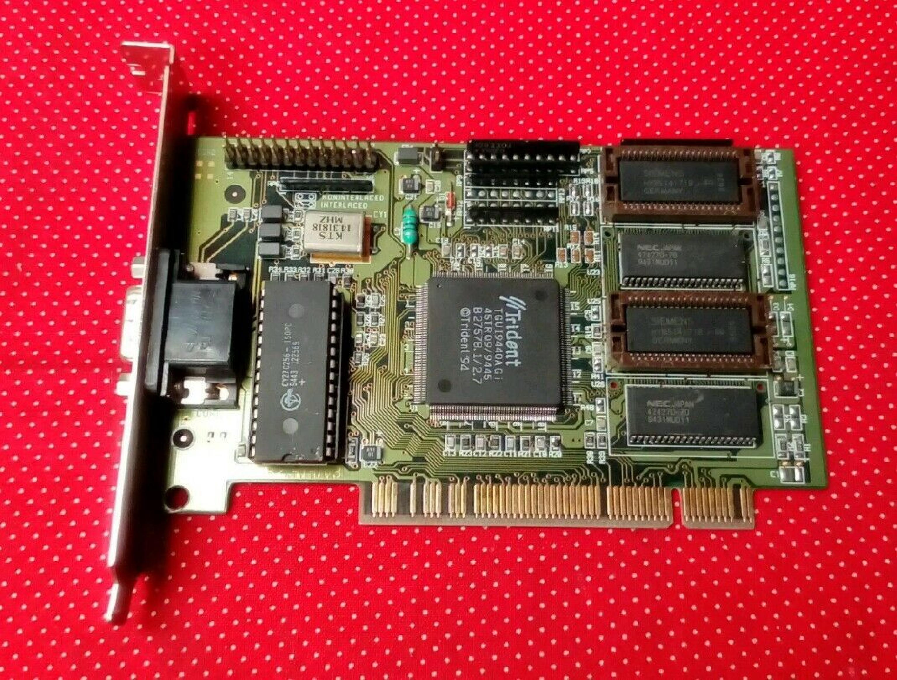 TRIDENT MICROSYSTEMS JA-82 4/A/V3 ML-E BOARD VIEDO CARD