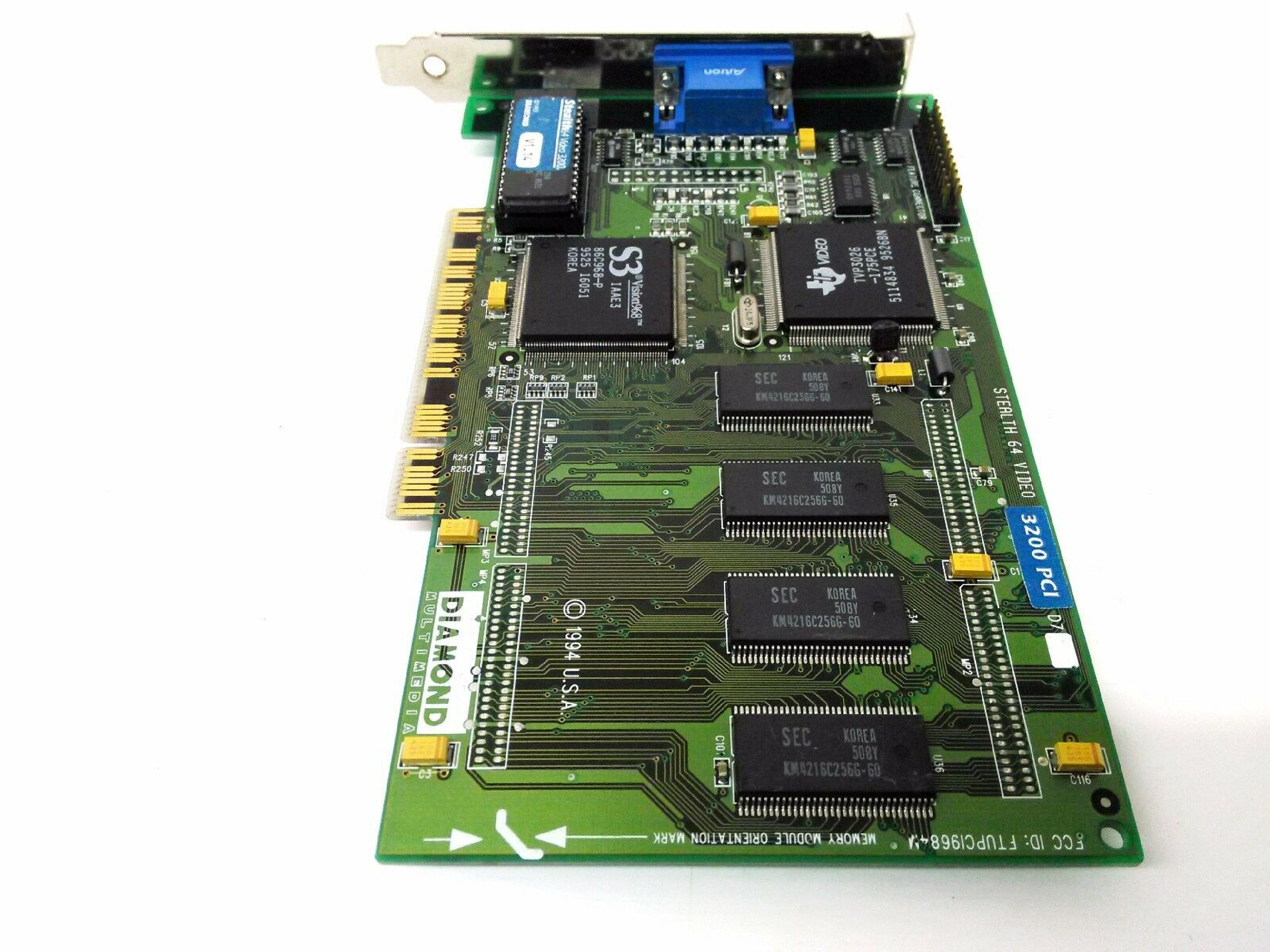 DIAMOND 22-0051D7 STEALTH 64 S3 VISION968 86C968-P & 3200 PCI