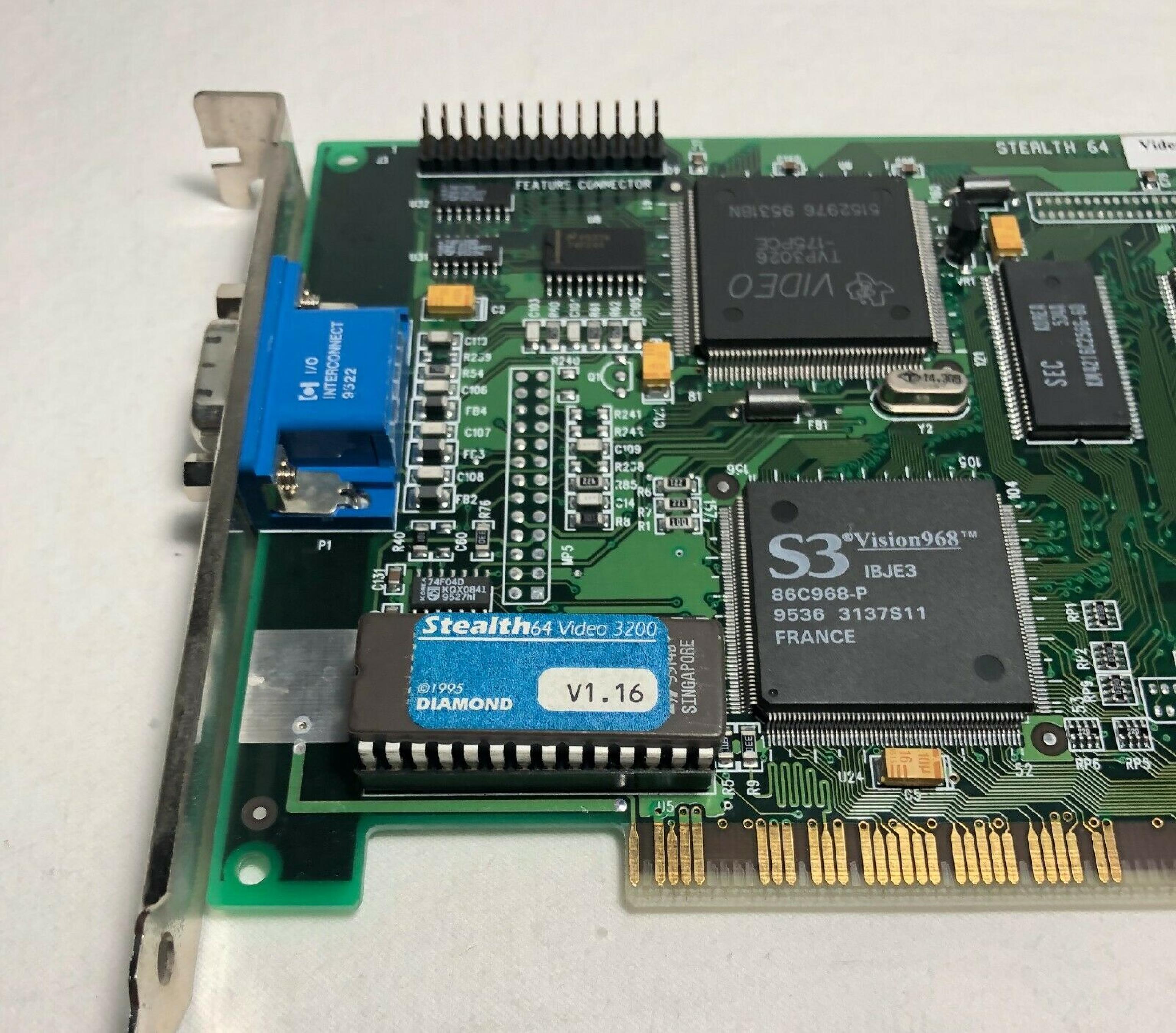 DIAMOND 22-0051D7 STEALTH 64 S3 VISION968 86C968-P & 3200 PCI