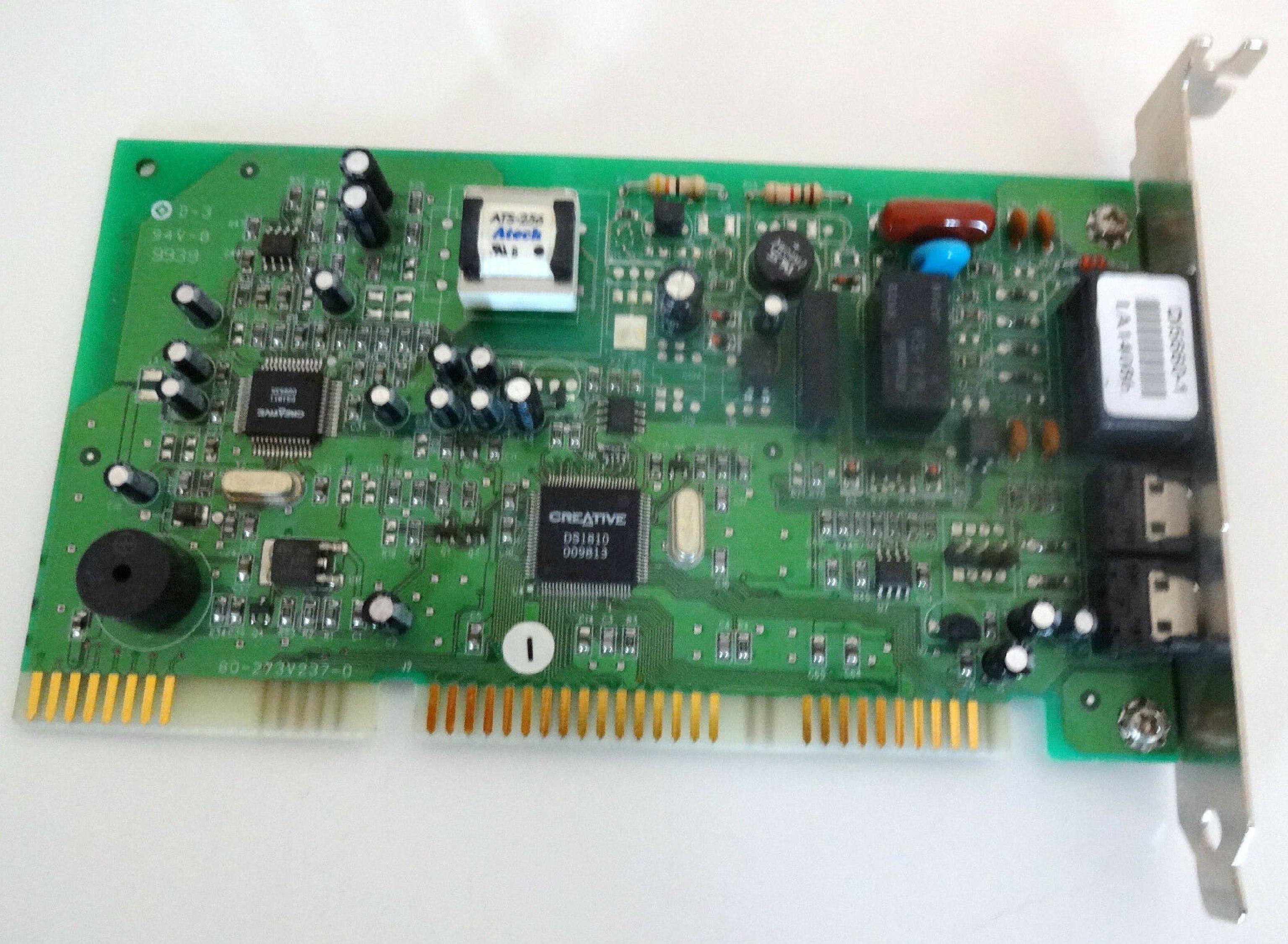 CREATIVE LABS D15660/3660 MODEM BLASTER ISA CARD