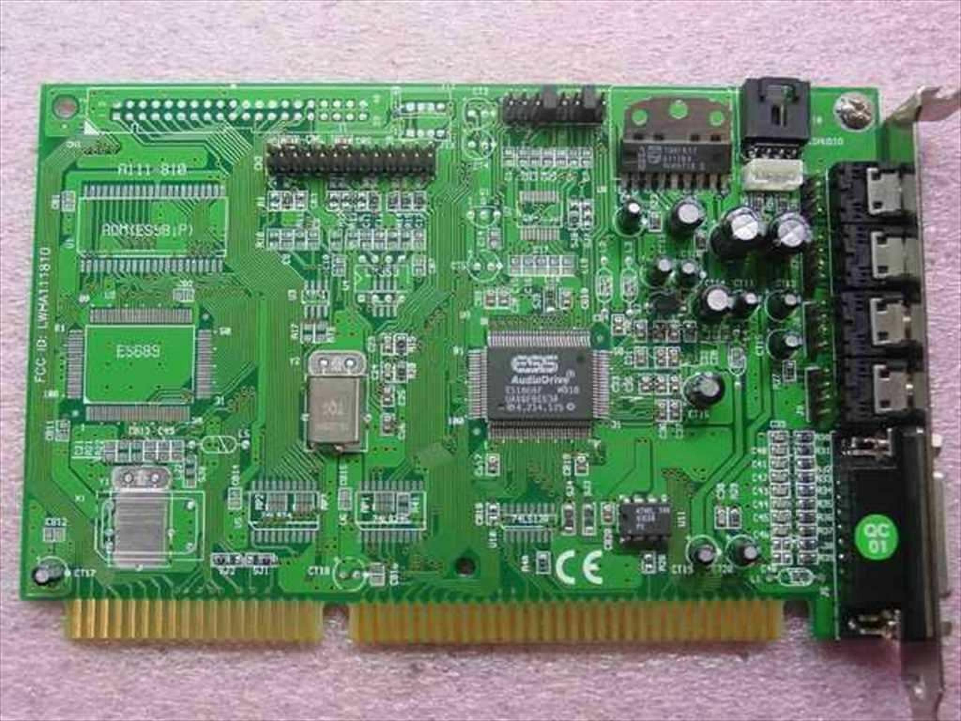 ESS A111-810 16-BIT ISA SOUND CARD LINE IN-OUT MIC SPEAKER MIDI/GAME