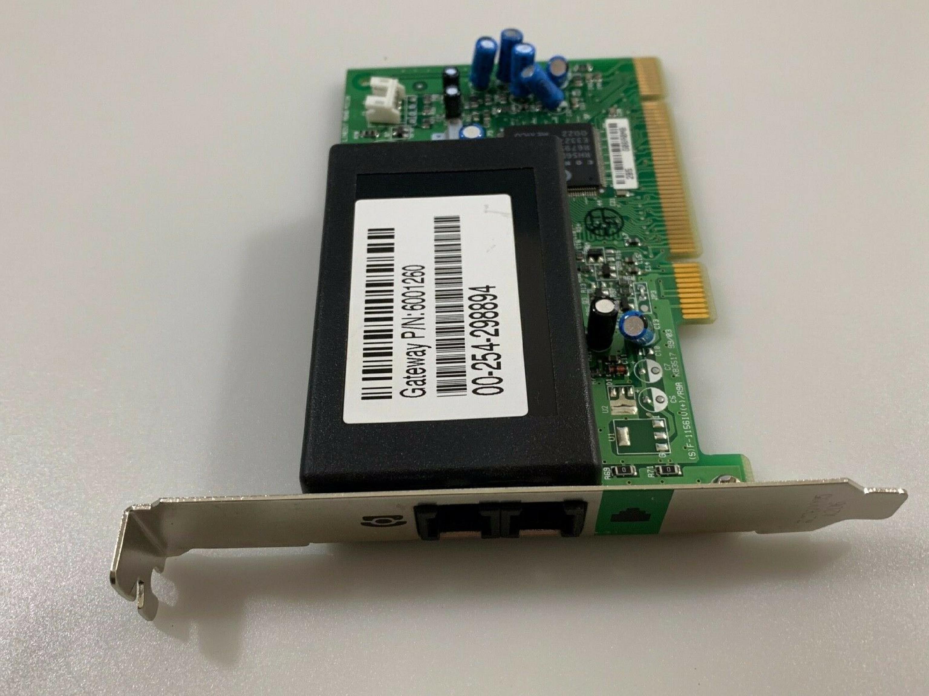 GATEWAY 2000 SF-1156IV/R9A GATEWAY 56K SF-1156IV/R9A PCI MODEM CARD 6001260