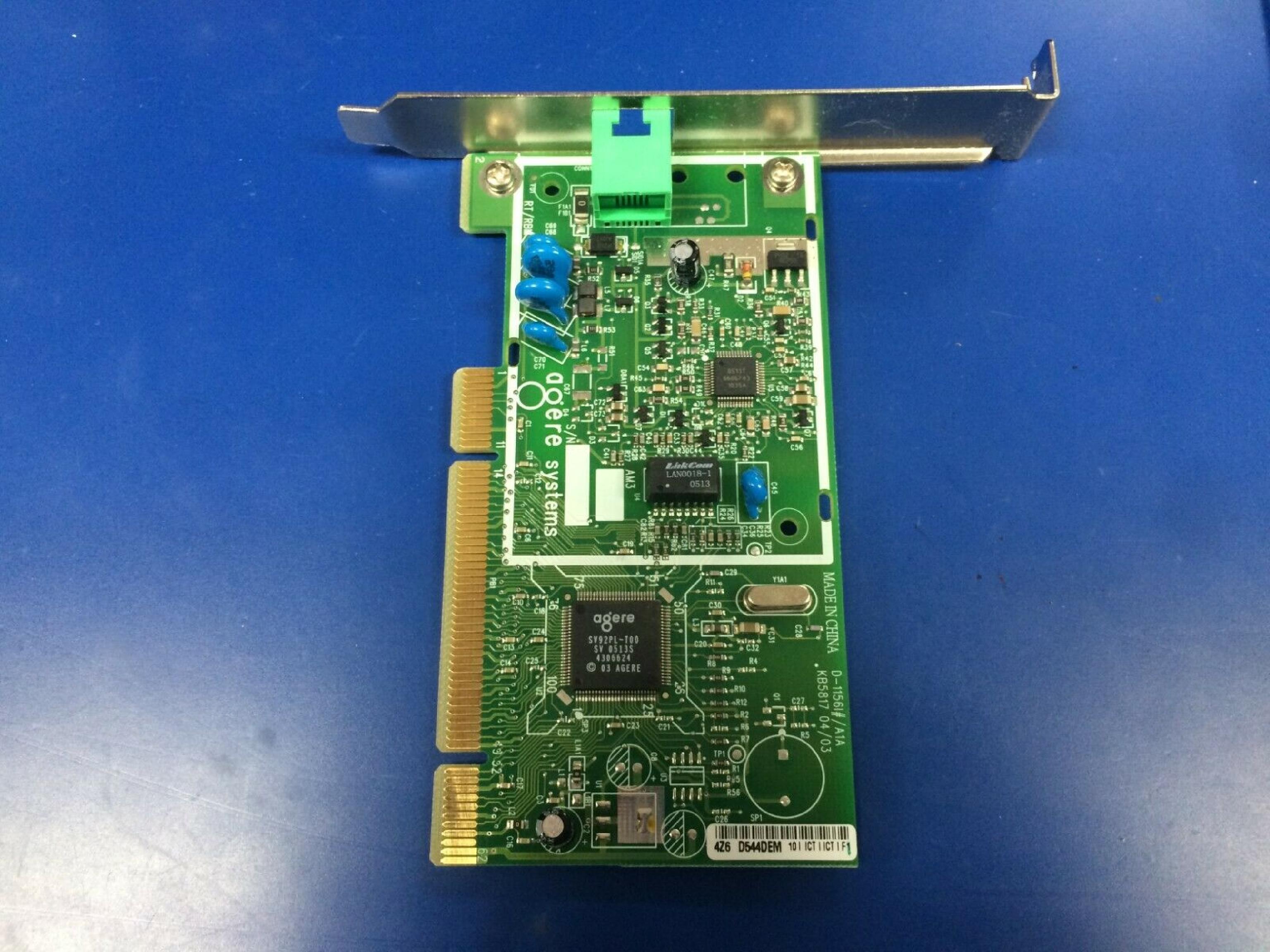 COMPAQ / HEWLETT PACKARD / HP / LITEON D-1156 MD SEQUOIA 56K MODEM GENUINE PCI INTERNAL CARDD1156#/A1A