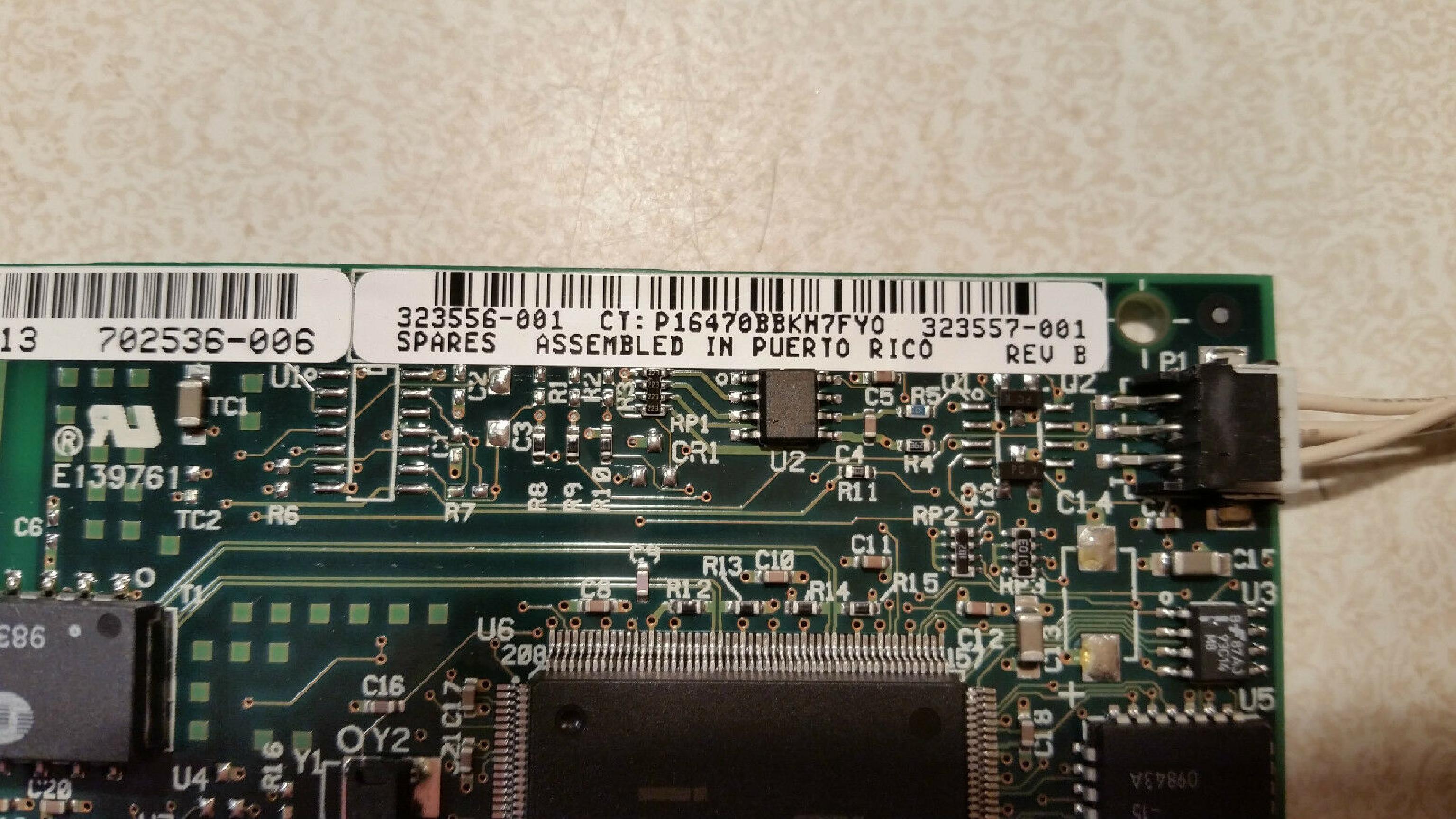 COMPAQ / HEWLETT PACKARD / HP 323557-001 PCI NETWORK INTERFACE CARD