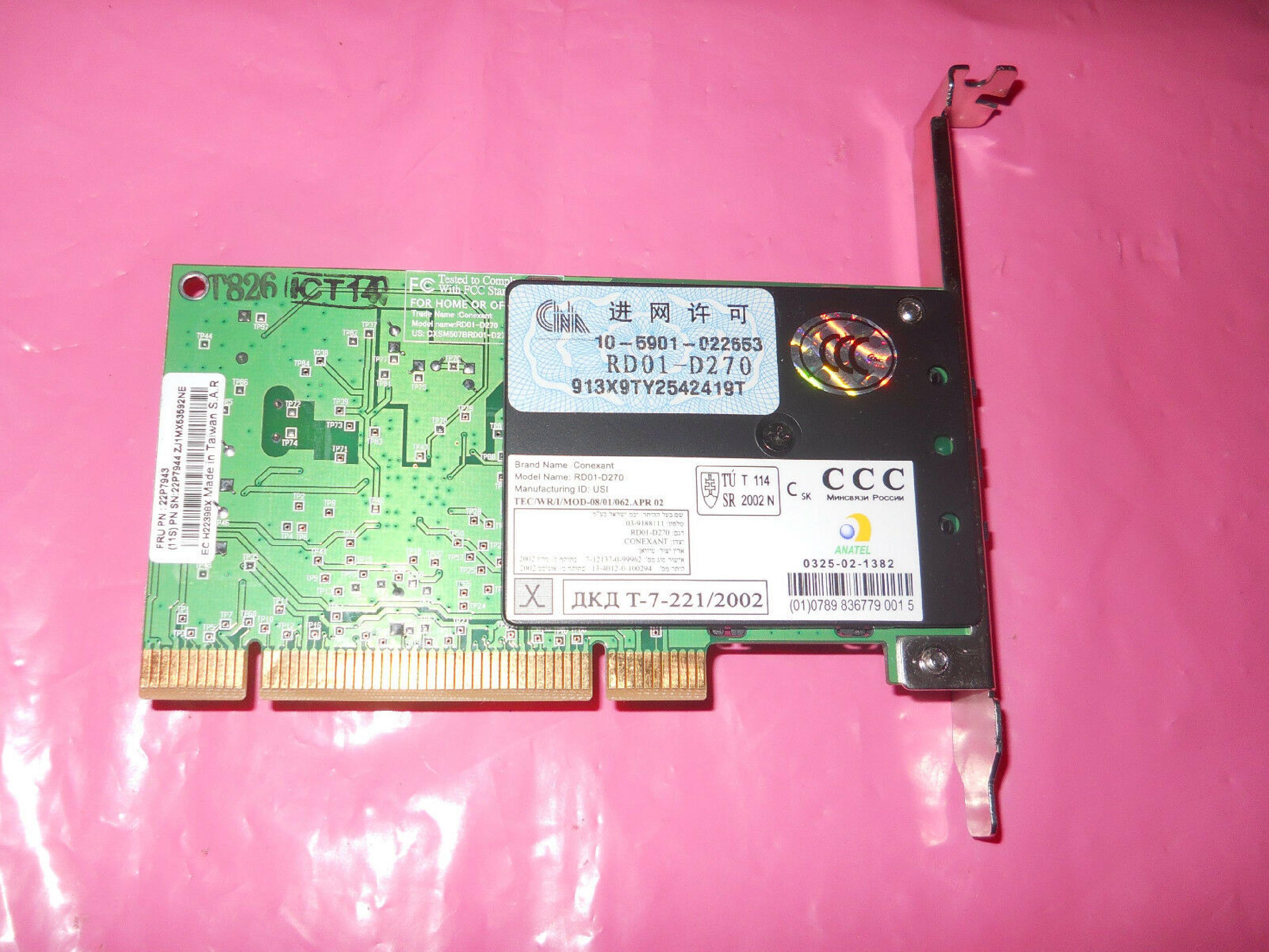 CONEXANT 22P7943 56K V.92 PCI FAX MODEM