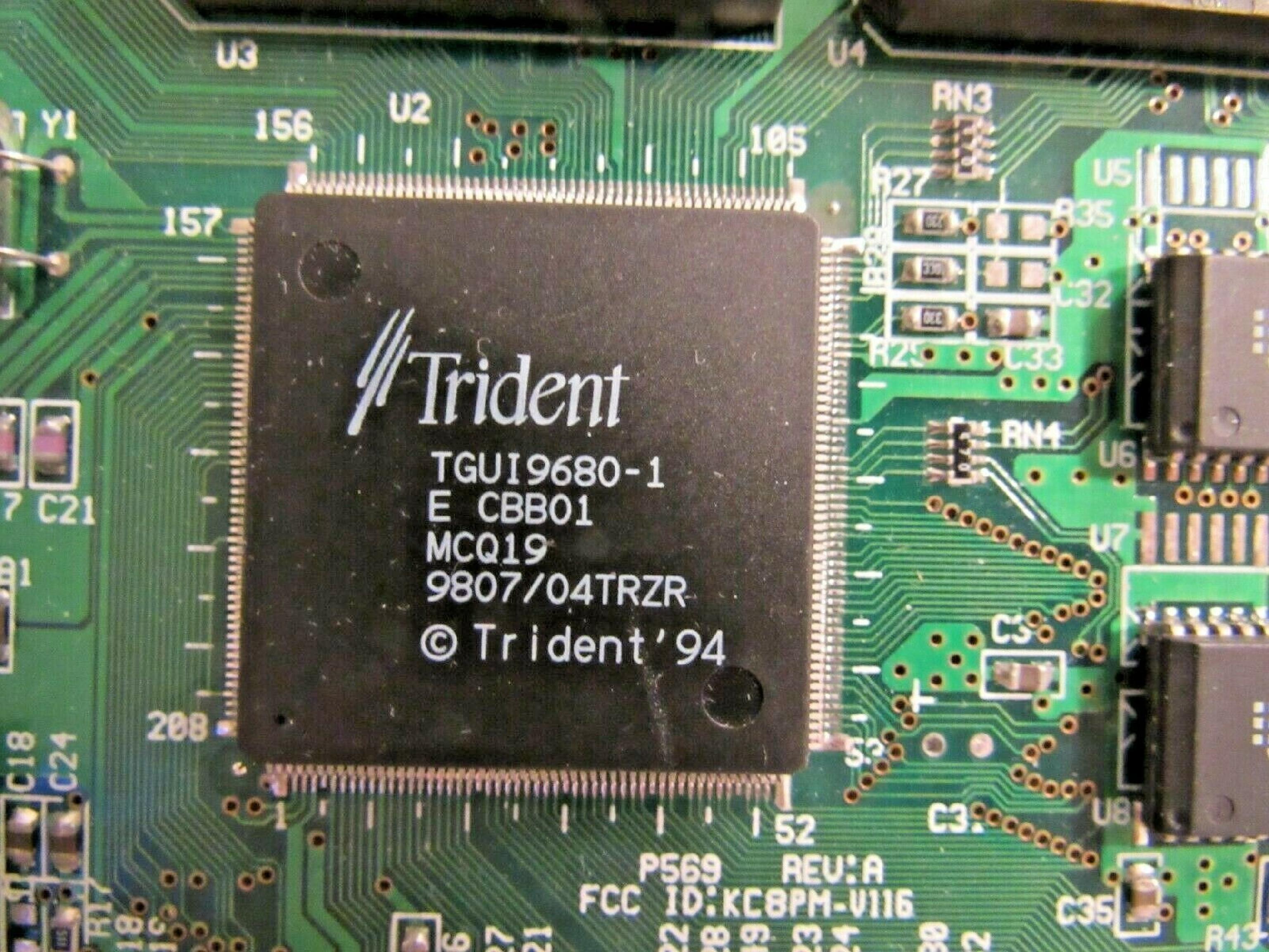 TRIDENT MICROSYSTEMS 9680 2MB PCI VIDEO CARD WITH VGA OUTPUT