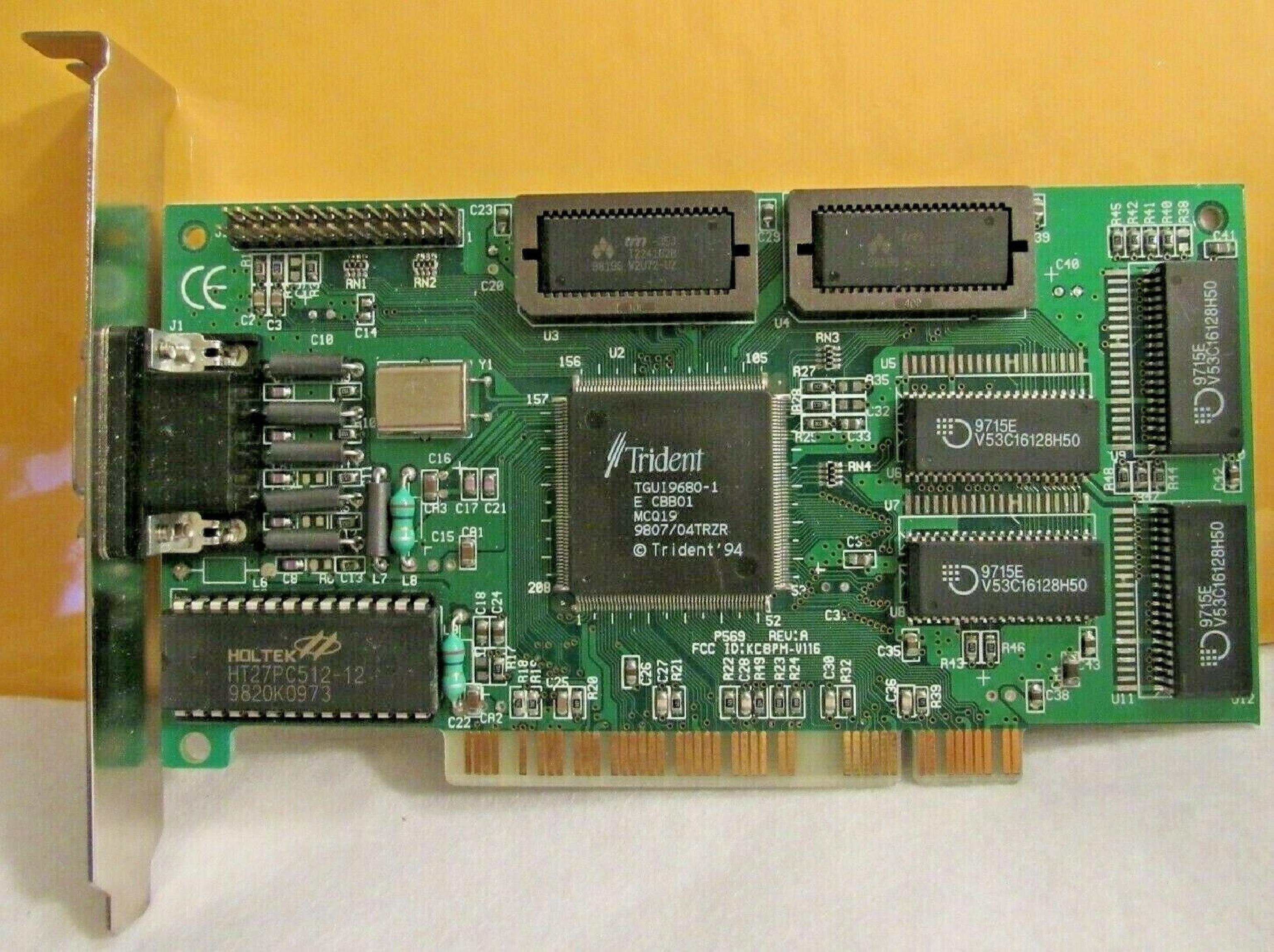 TRIDENT MICROSYSTEMS 9680 2MB PCI VIDEO CARD WITH VGA OUTPUT